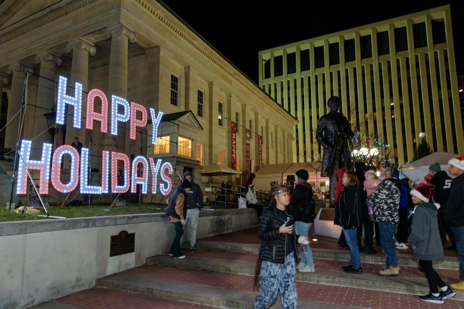 The 50th Annual Dayton Holiday Festival featuring the Grande Illumination and Dayton Children’s Parade Spectacular in Lights was held in downtown Dayton on Friday, Nov. 25, 2022. TOM GILLIAM / CONTRIBUTING PHOTOGRAPHER