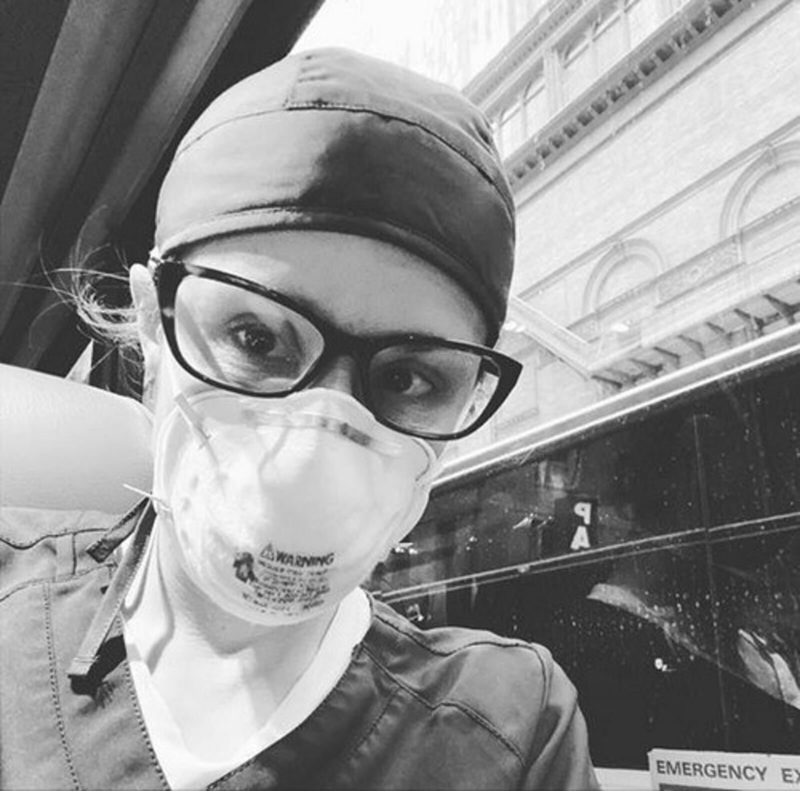 Clayton registered nurse Staci Hedke began a three week stint to help fight the coronavirus in New York.  Hedke is pictured heading to Metropolitan Hospital for her first shift.