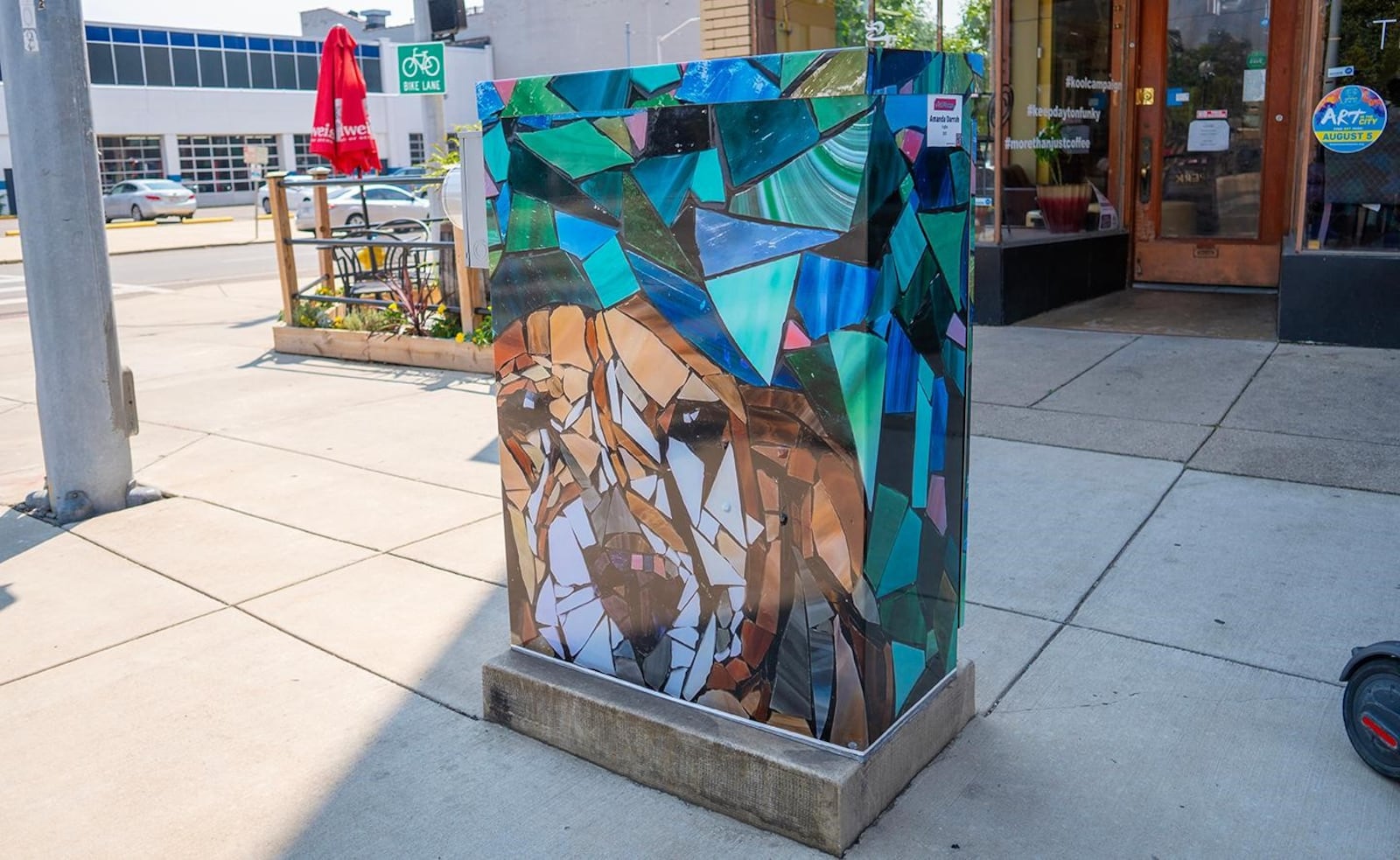 "Truffles" by Amanda Darrah is among the latest round of ArtWraps in downtown Dayton. CONTRIBUTED