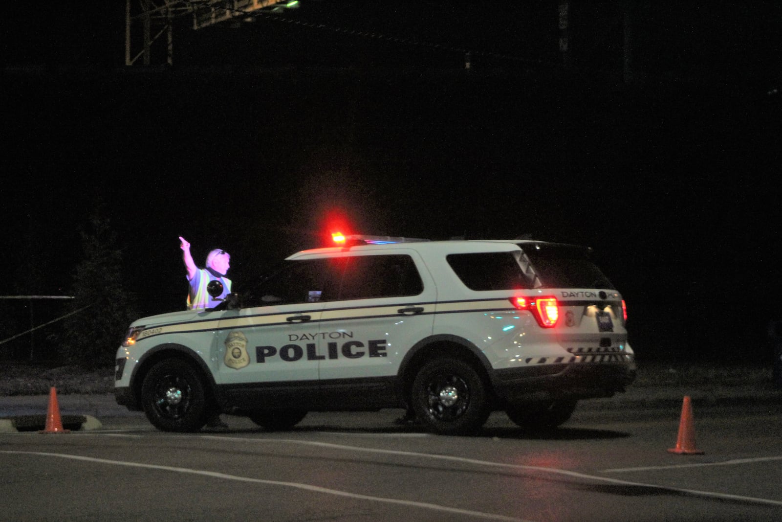 Dayton police blocked roads in West Dayton earlier this week to support military training. CORNELIUS FROLIK / STAFF