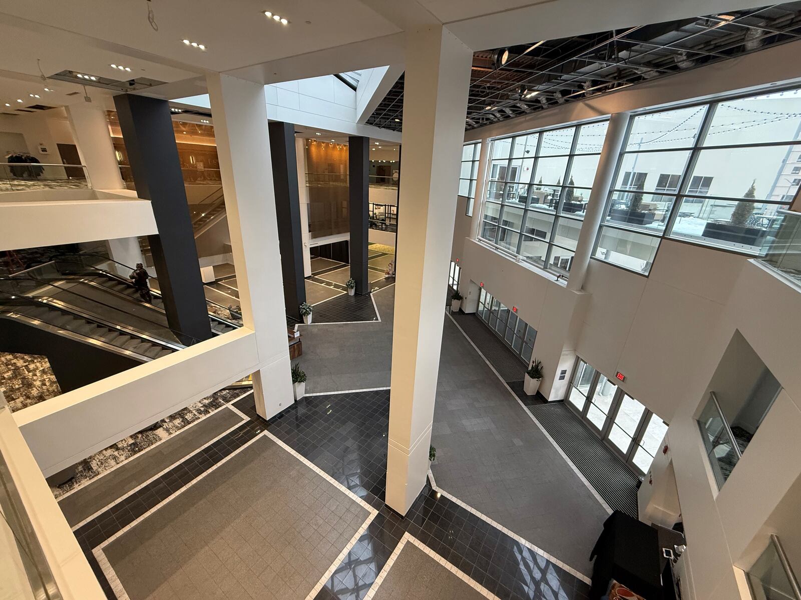 The Dayton Convention Center is nearly done with about $45 million worth of renovations to the downtown facility. Construction on the facility began in August 2022 and should wrap up by April. CORNELIUS FROLIK / STAFF