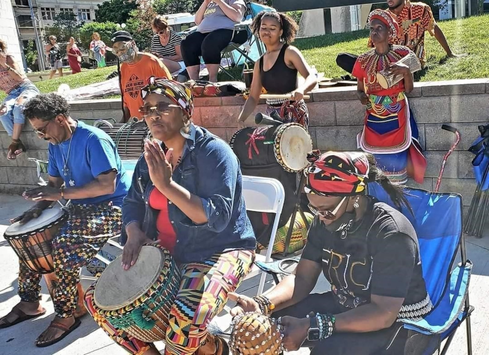 African drumming is a component of the Levitt Pavilion Dayton Juneteenth celebration, slated June 17. PHOTO COURTESY OF SIERRA LEONE