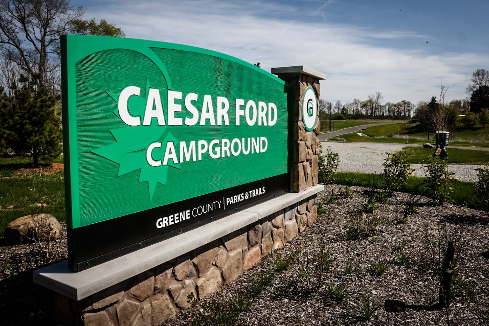 Greene County's first full campground is nearly complete at Caesar Ford Park on Stringtown Road east of Xenia. JIM NOELKER/STAFF