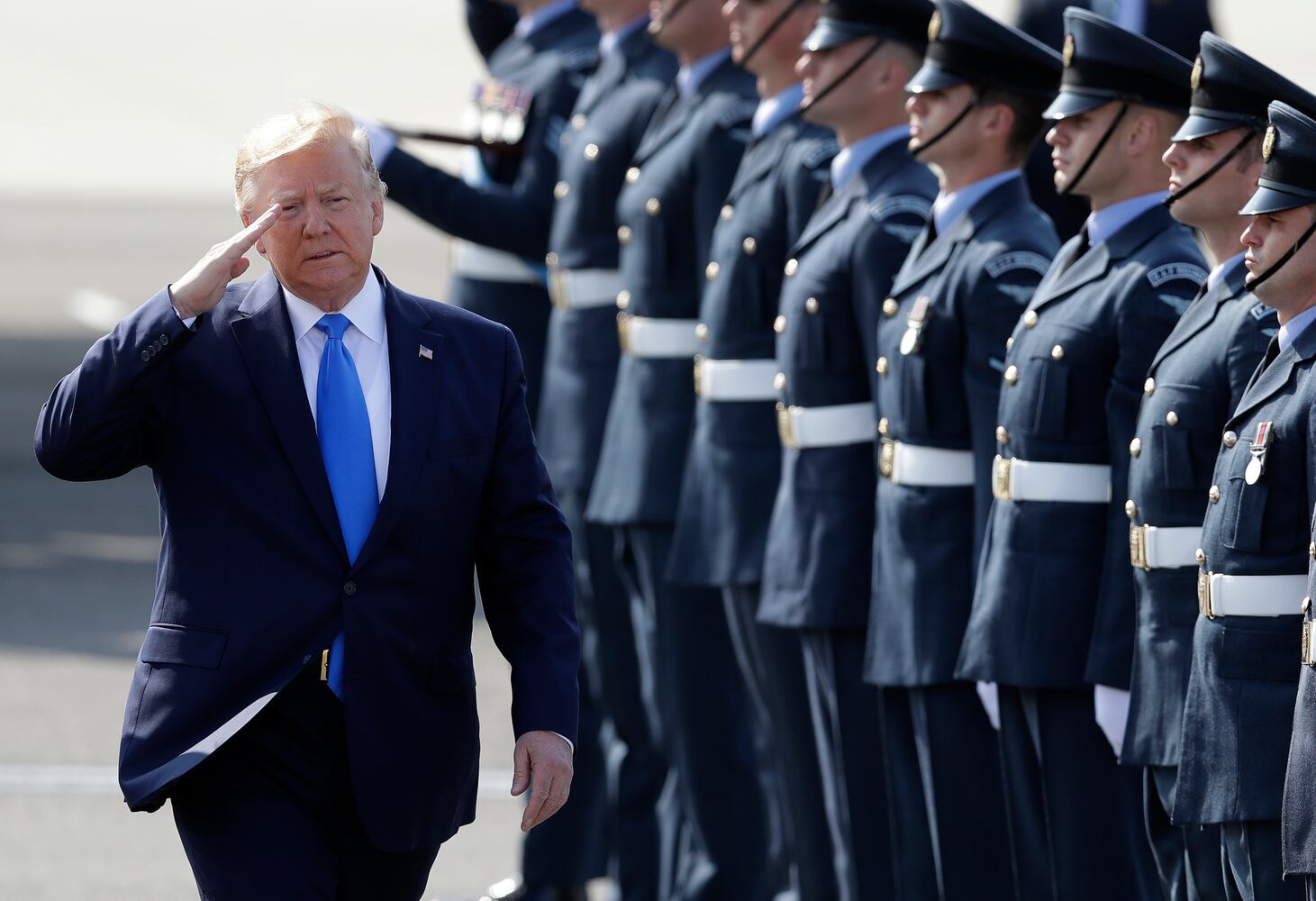 Photos: Trump arrives in United Kingdom for 3-day state visit