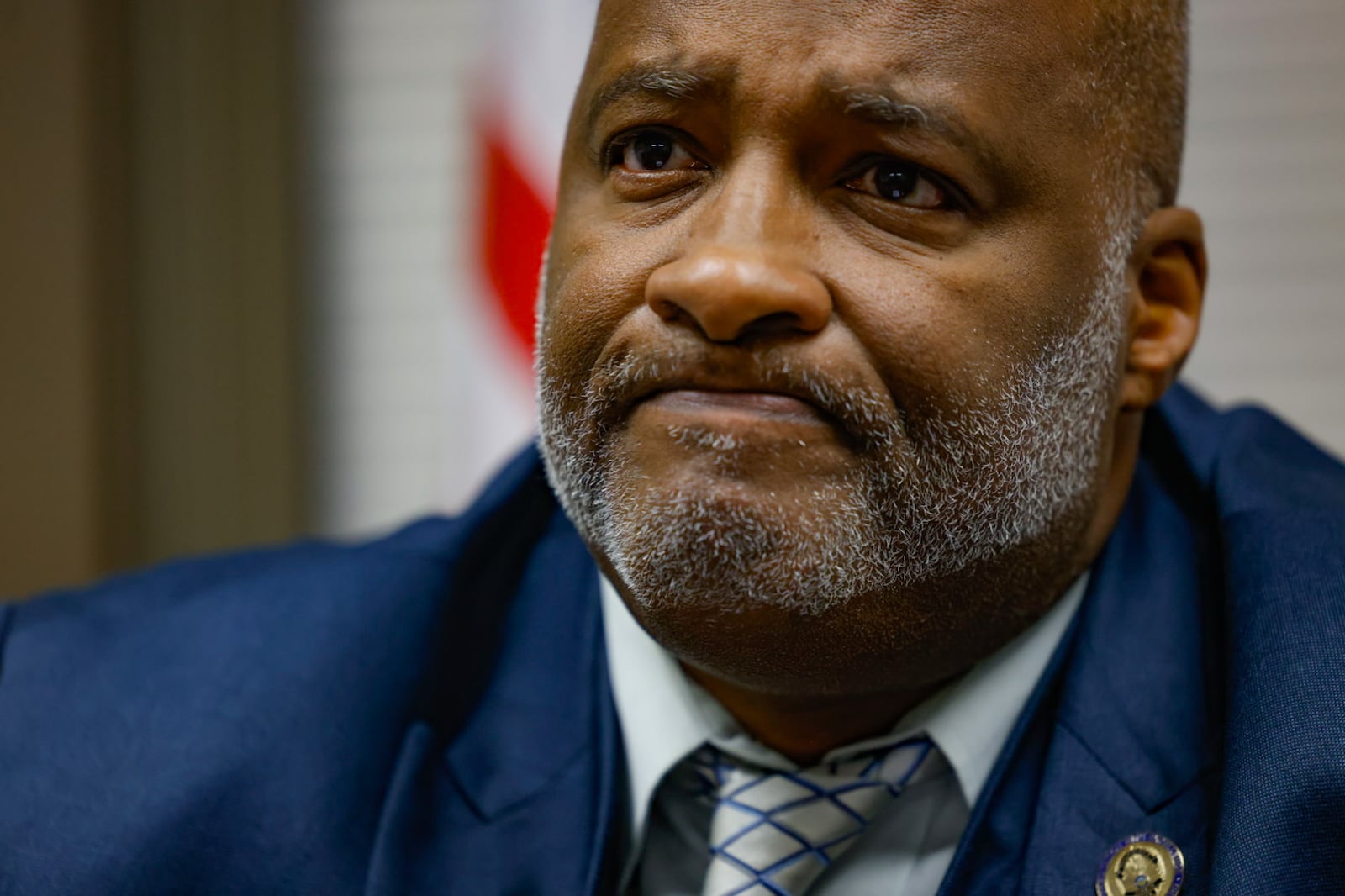 Trotwood Police Chief Erik Wilson spoke to the media Wednesday, Sept. 4, 2024, about the arrests of two women, the final of four suspects, in the March 2023 death of Jaykwon D. Hardy, whose body was found after a house fire on Gardendale Avenue in Trotwood. JIM NOELKER/STAFF