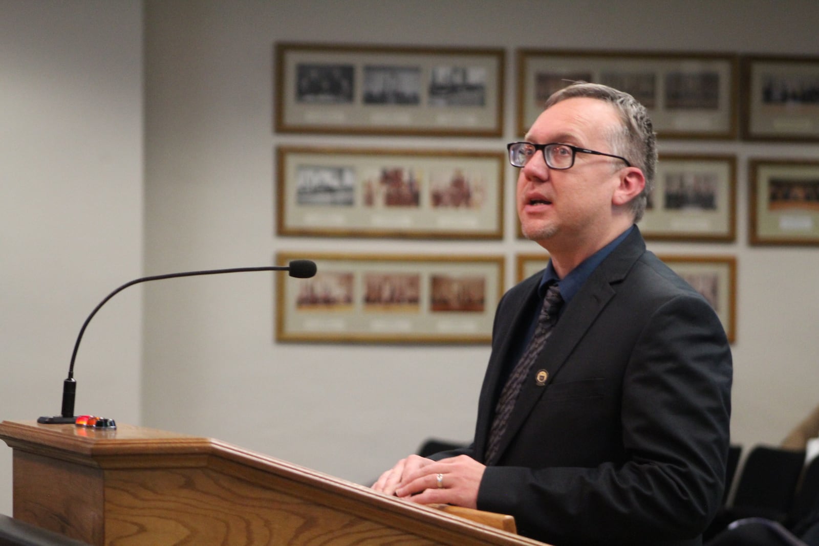 Tony Kroeger, Dayton’s division manager of planning and land use, at a city commission meeting. CORNELIUS FROLIK / STAFF