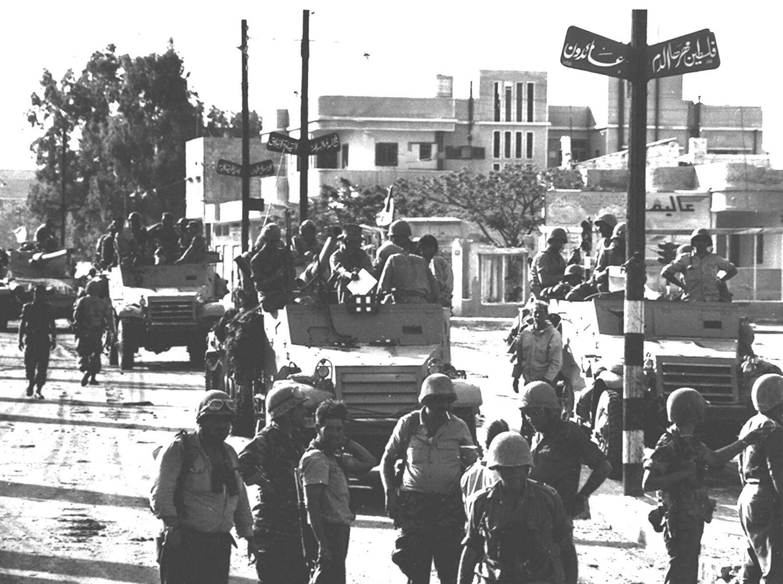 FILE - Israeli troops enter Gaza City in the Gaza Strip during the Six-Day War, on June 7, 1967. (AP Photo, File)