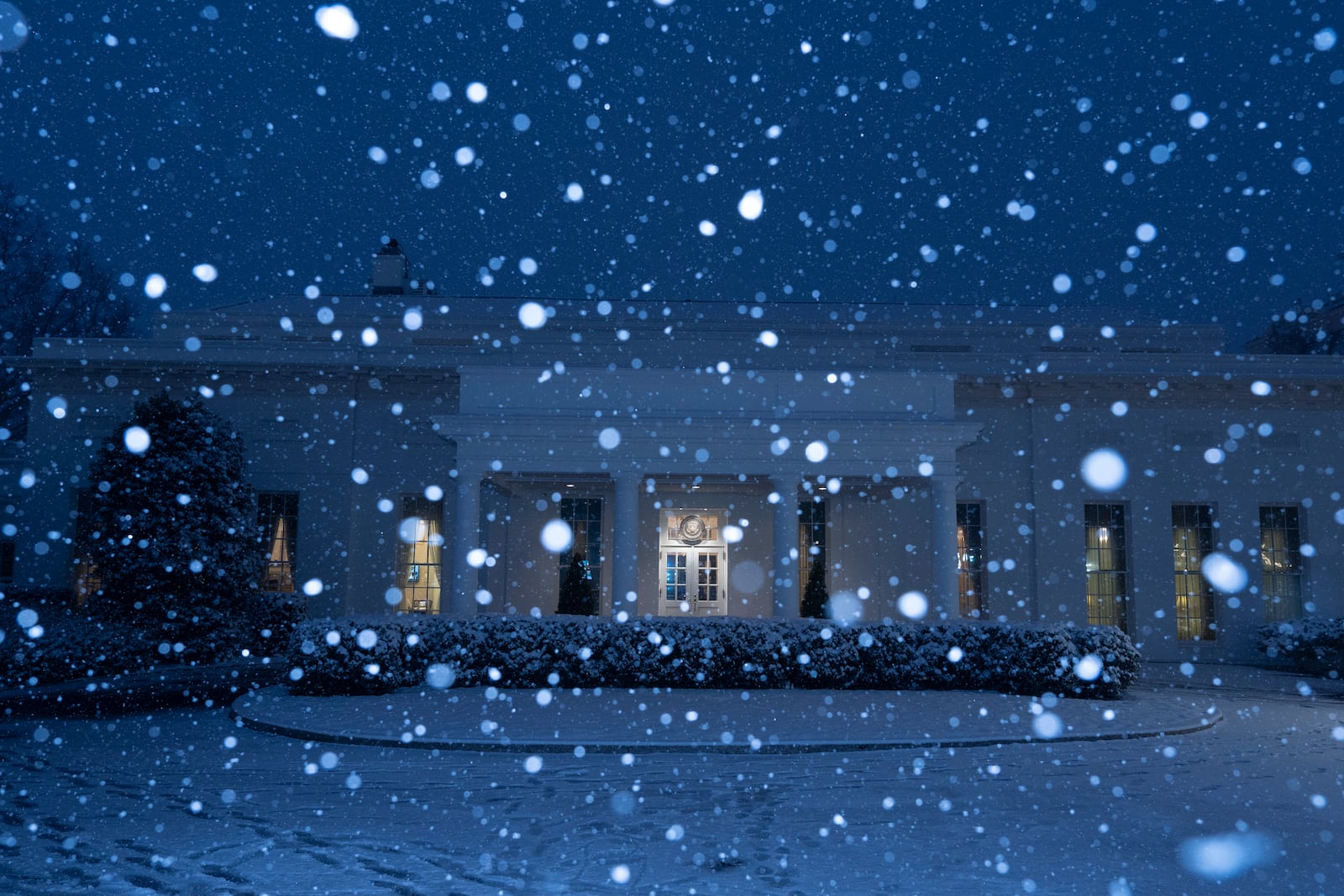 The West Wing of the White House is seen as the snow falls, Tuesday, Feb. 11, 2025, in Washington. (Photo/Alex Brandon)