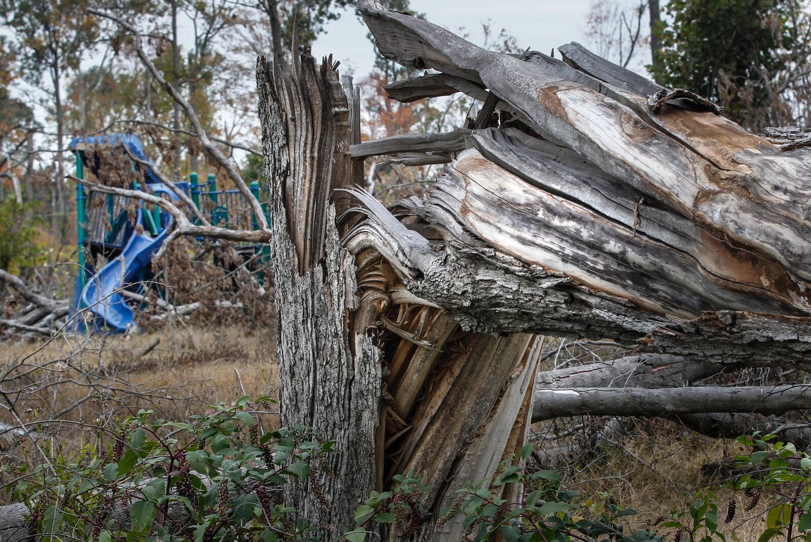 The Memorial Day EF4 tornado devastated Sinclair Park in Harrison Twp., pictured here five months after the storm. CHRIS STEWART / STAFF