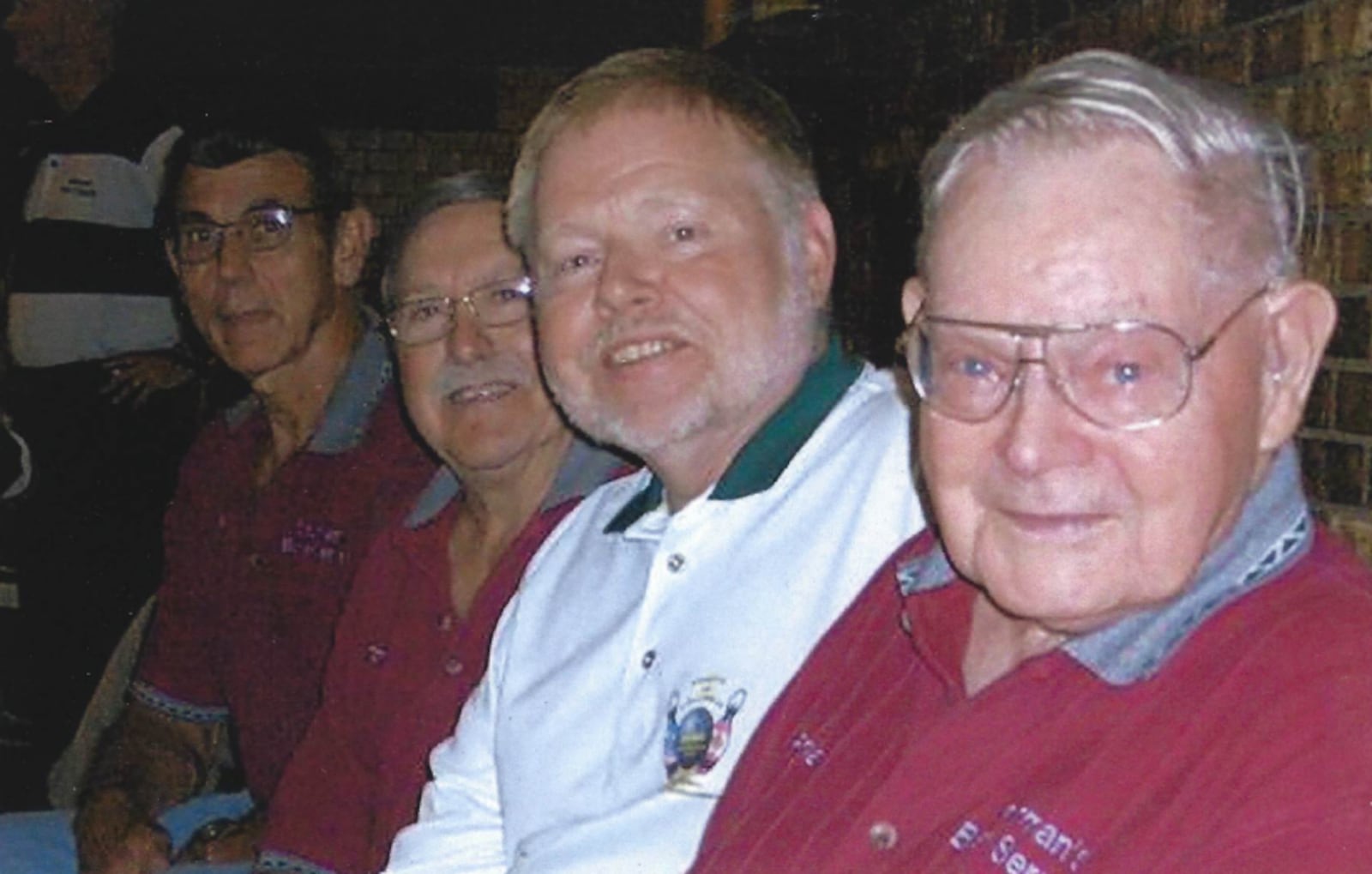 Pictured is Dick Wendeln (in the white) with his father Richard (front right).