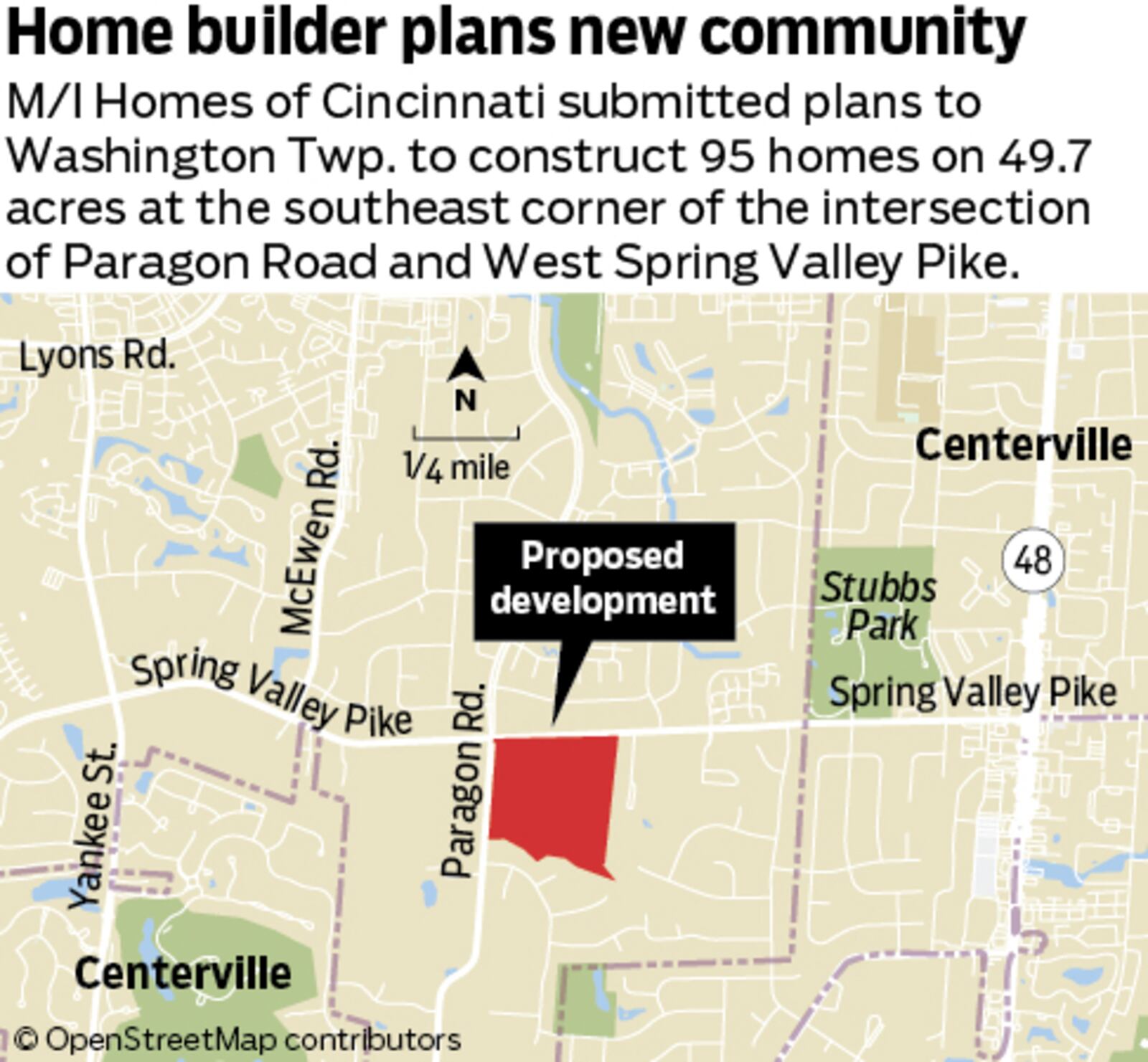 New housing development planned for Washington Twp. at Paragon and Spring Valley.