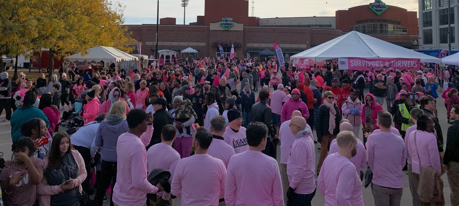 Thousands participated Saturday in the Making Strides Breast Cancer Awareness Walk in downtown Dayton.