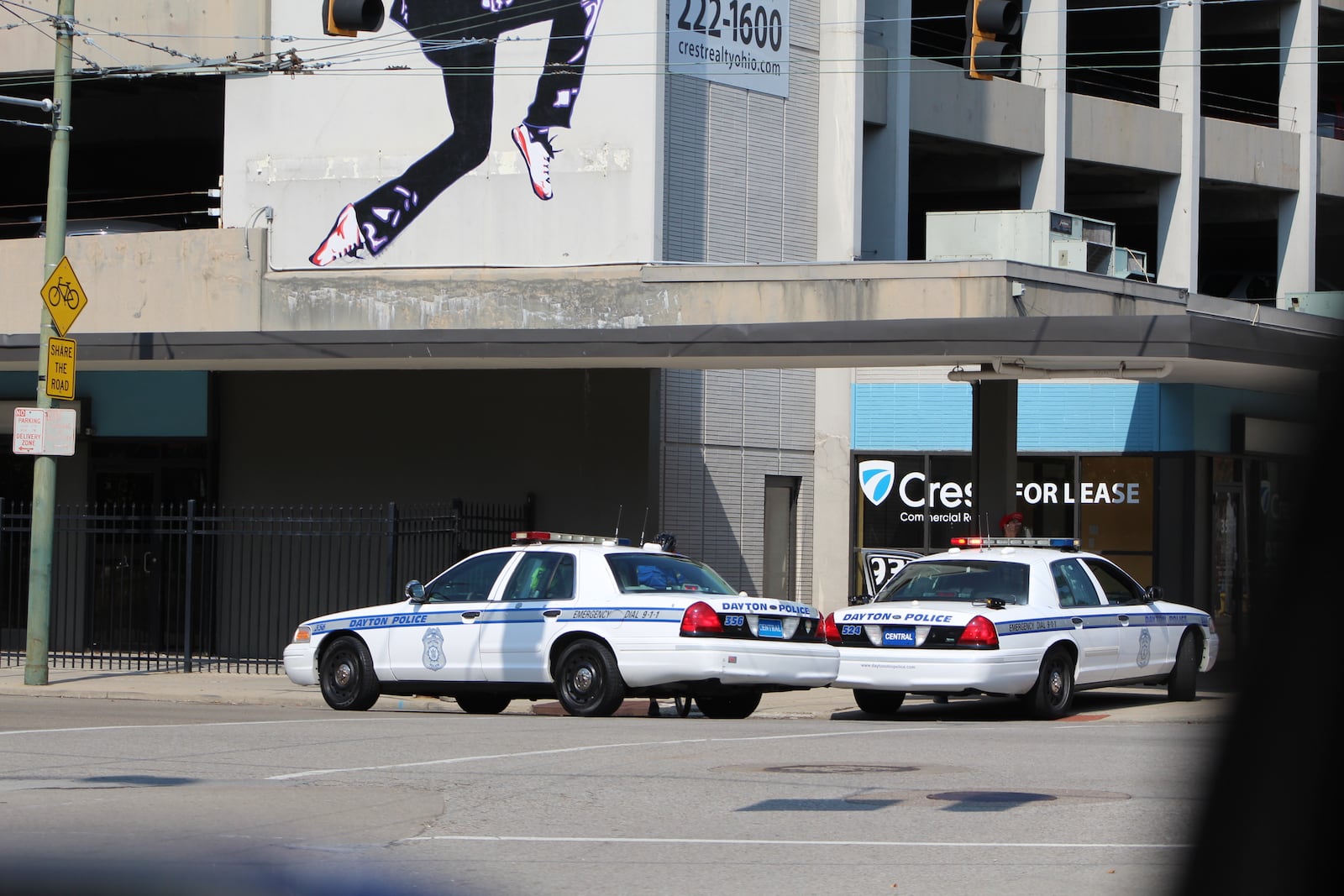 Dayton police officers in downtown Dayton. CORNELIUS FROLIK / STAFF