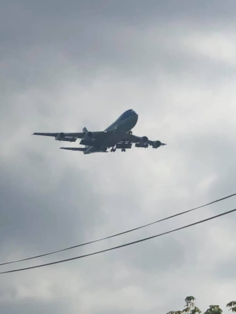 PHOTOS: President Trump arrives in Dayton to visit victims, first responders after mass shooting