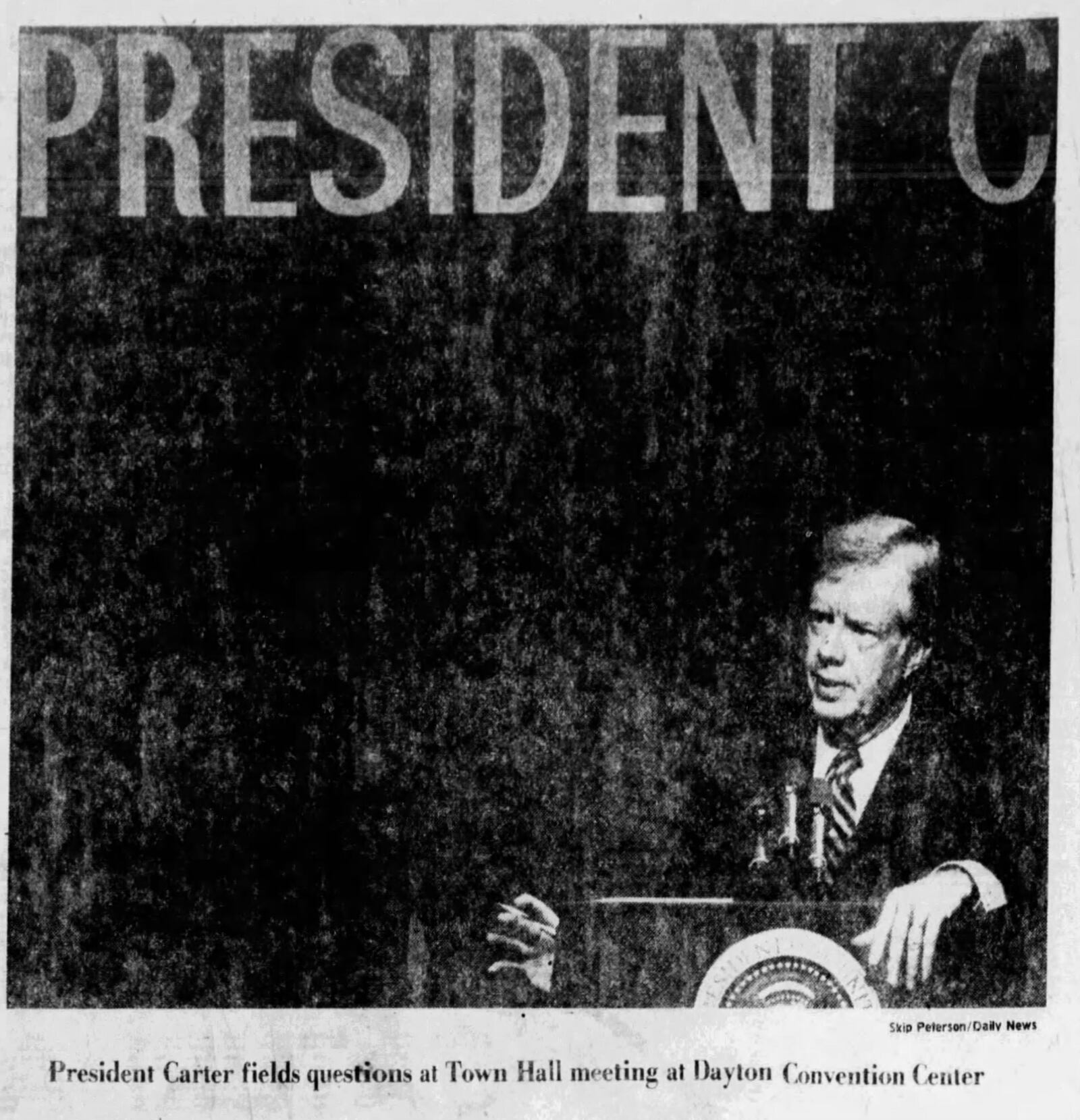 Oct. 3, 1980: Jimmy Carter visits Dayton. DAYTON DAILY NEWS ARCHIVES