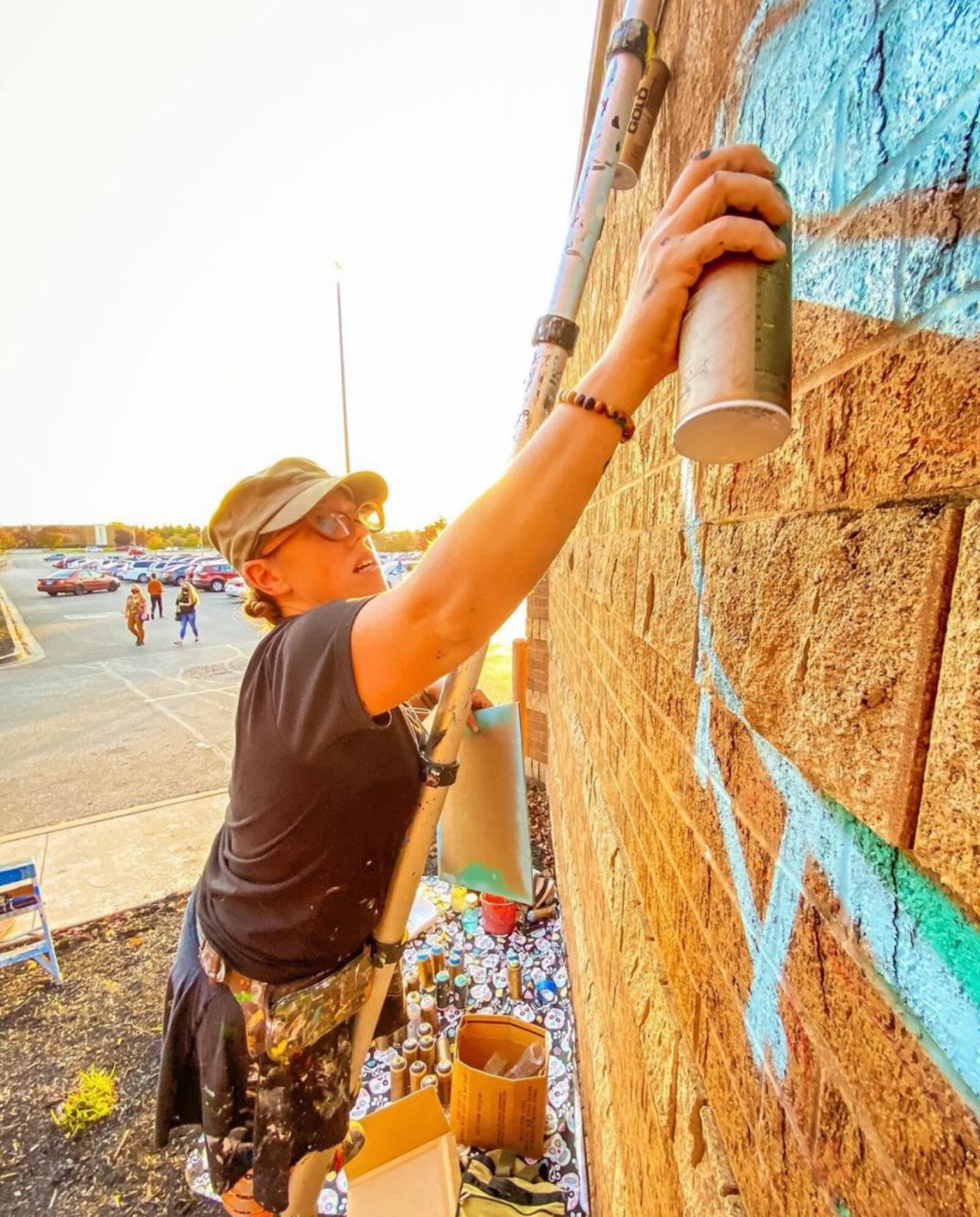 The Mall at Fairfield Commons has joined with Dayton artist Tiffany Clark for large-scale, aviation-themed public murals at the mall in Beavercreek. CONTRIBUTED