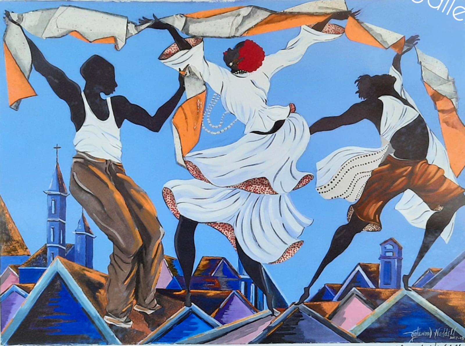 "Dance to THE MOVEMENT" by artist Alice Gatewood Waddell is among the artworks on display for Black History Month at Edward A. Dixon Gallery, 118 W. First St., in Dayton. CONTRIBUTED