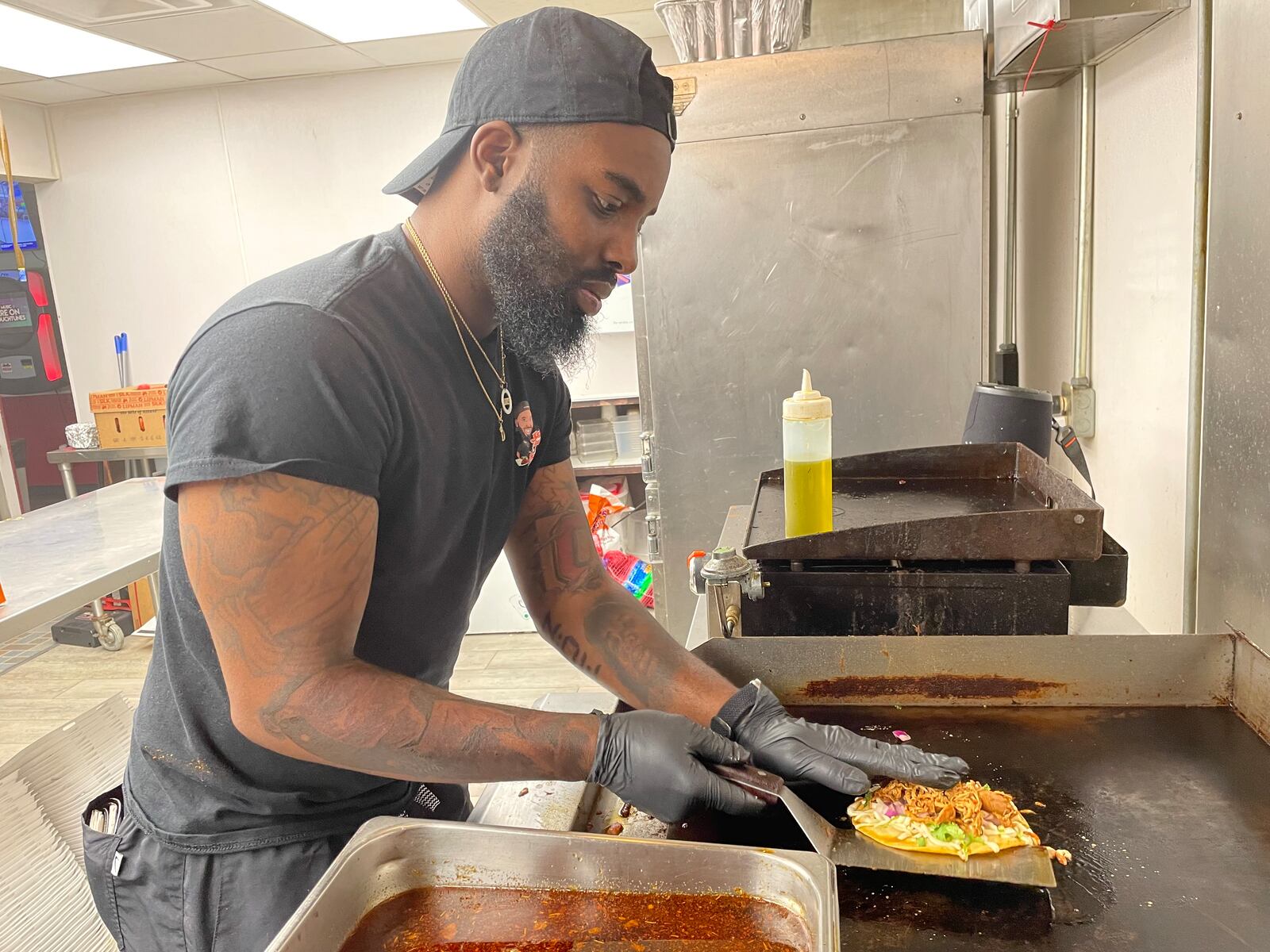 More Than A Apron in Miamisburg features Birria tacos made with beef, chicken or lamb, as well as Birria bowls, fries and mac and cheese. NATALIE JONES/STAFF