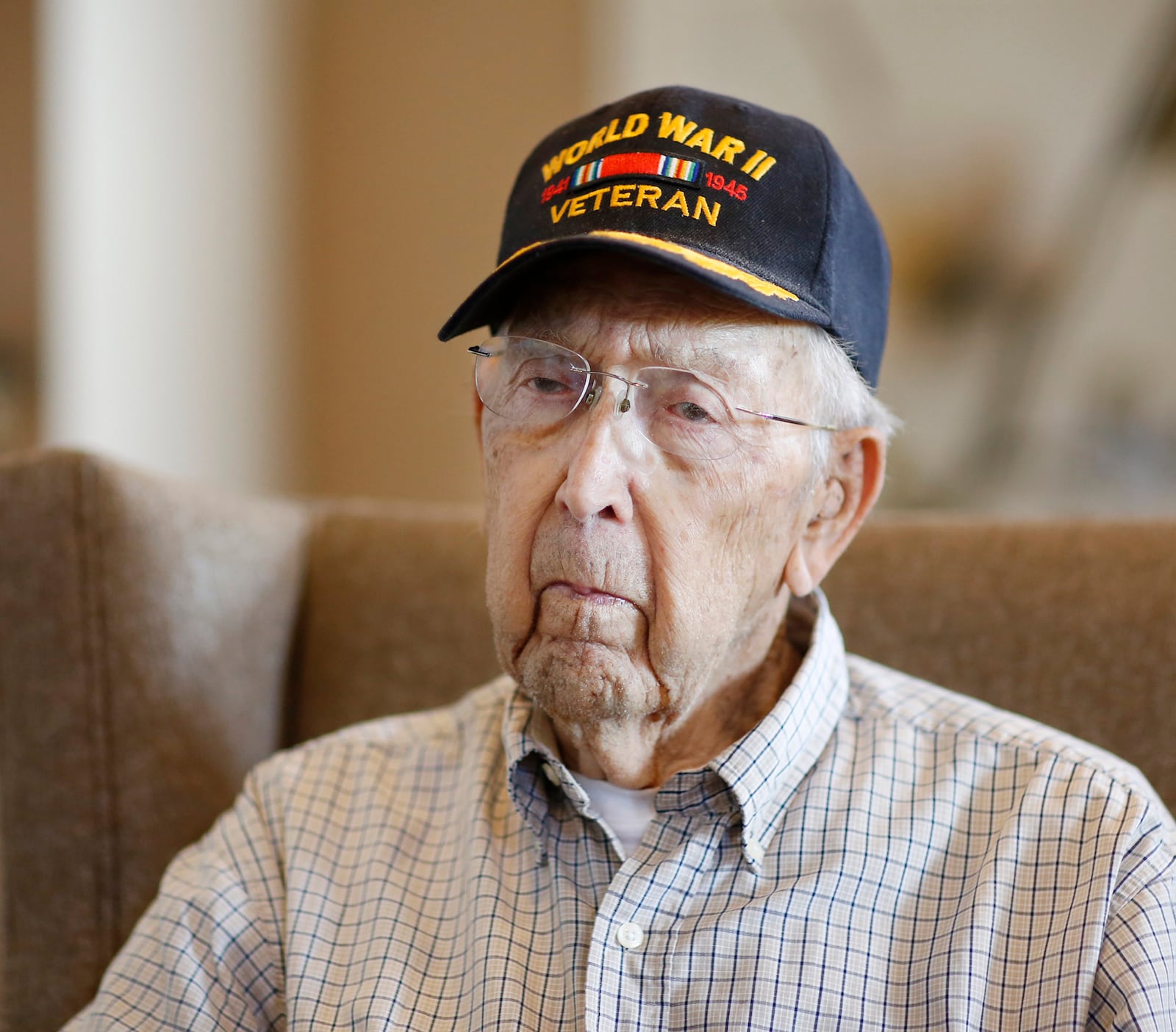 World War II veteran James Leach, 93, was in the Medic Corps of the Army Infantry and saw action in Europe and Japan. TY GREENLEES / STAFF