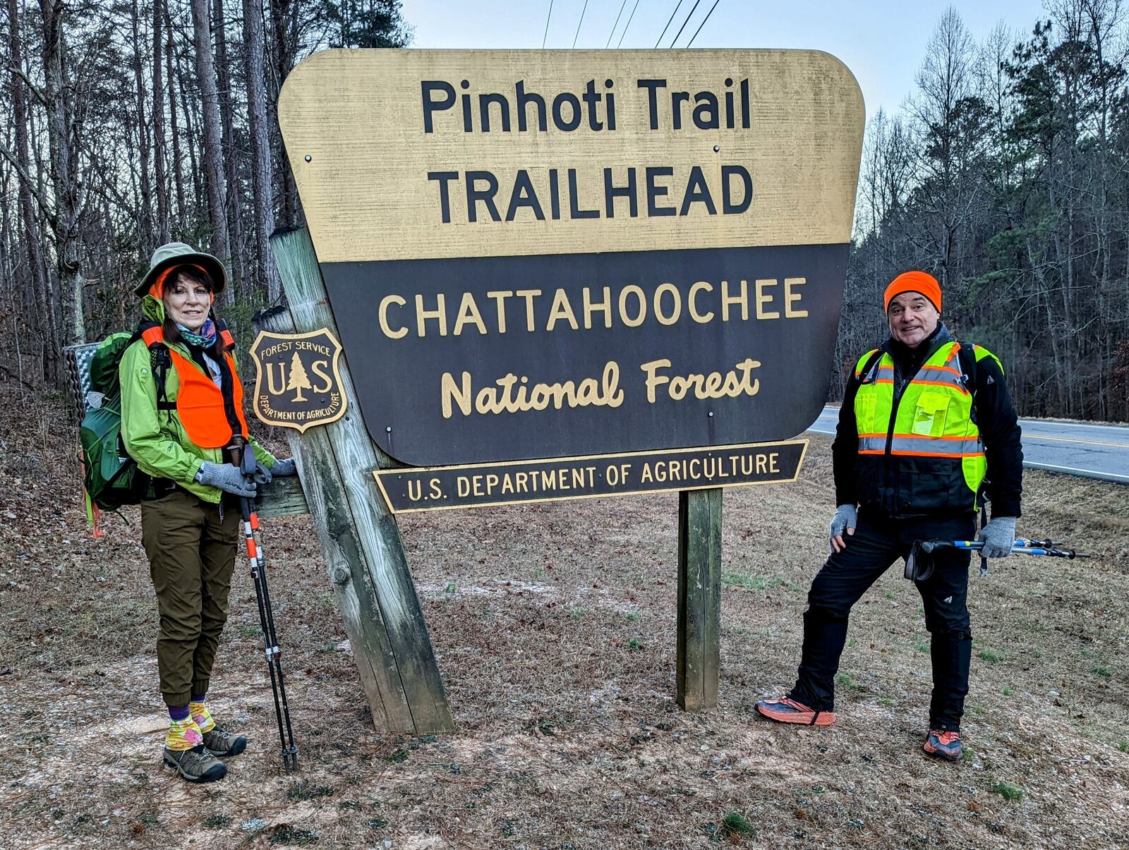 Local hikers Karen Power and Andy Niekamp have both completed the Pinhoti Trail. CONTRIBUTED