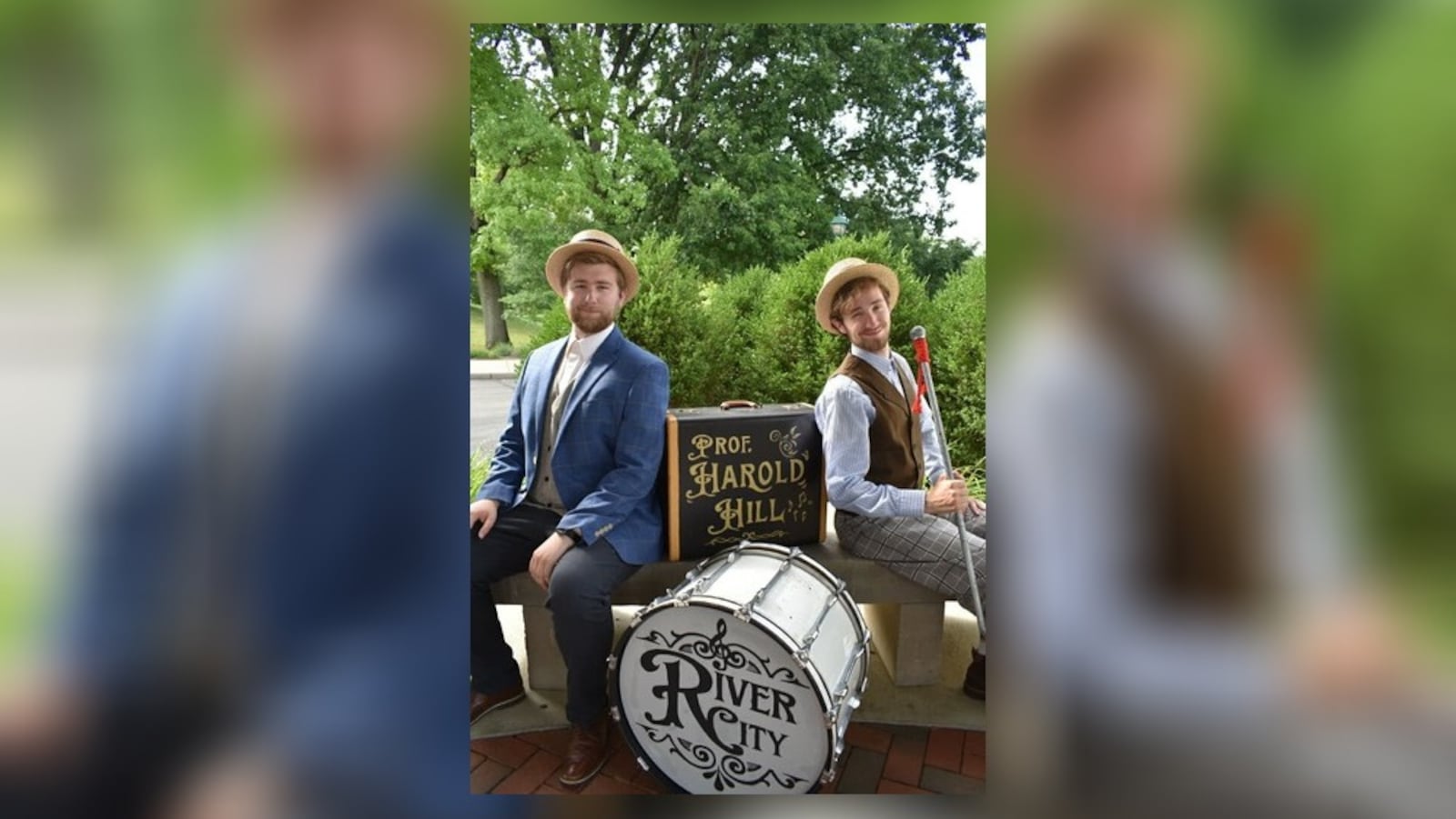 Bobby Morgan (left) and John Morgan portray Harold Hill in Epiphany Lutheran Church's production of "The Music Man." 