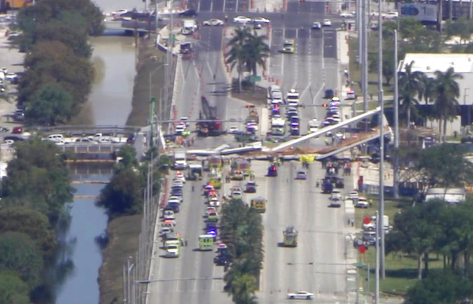 Photos: FIU pedestrian bridge collapses in Miami