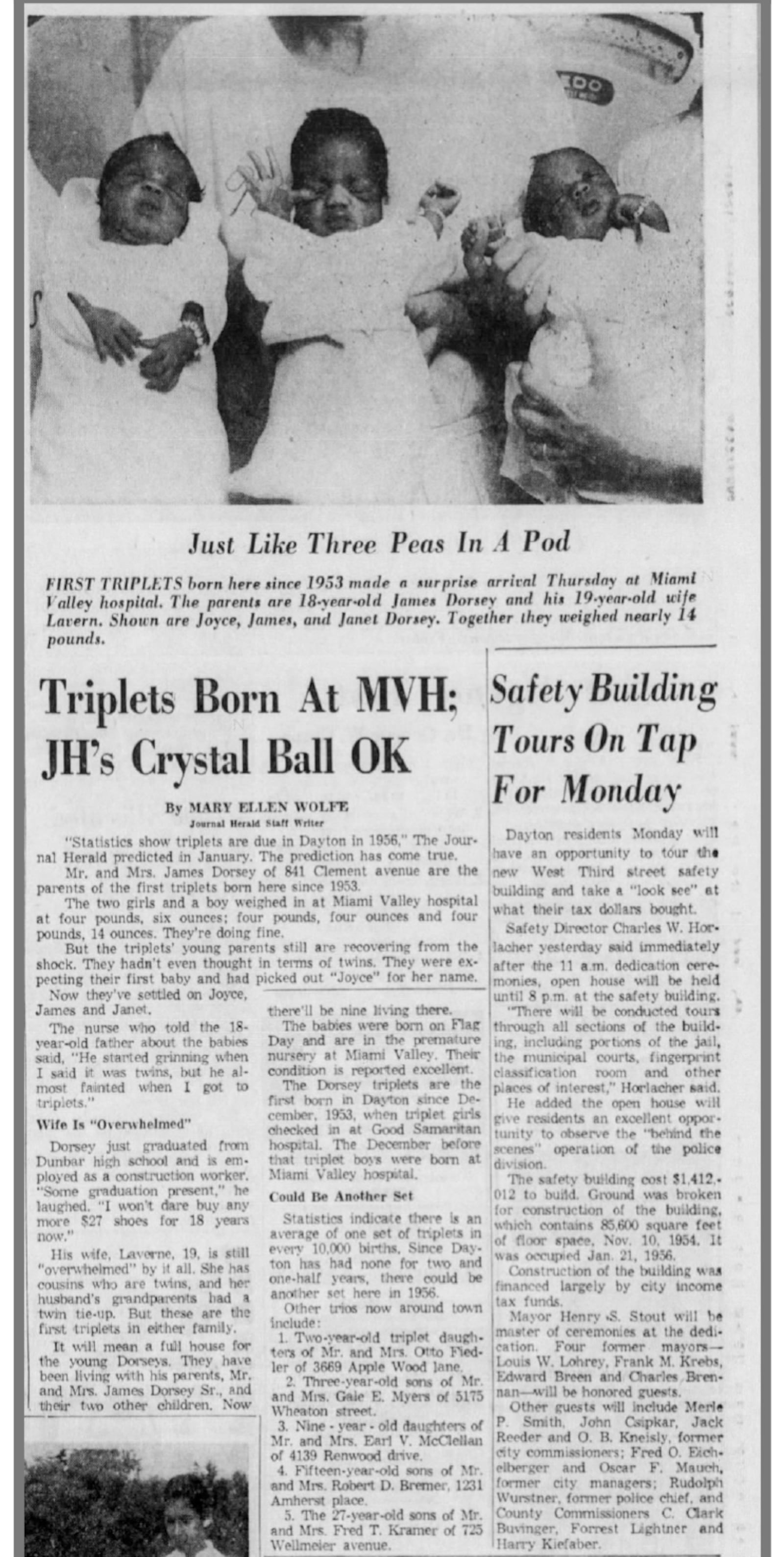 Chaminade Julienne High School grad Joyce Dorsey Kenner appears in the Netflix documentary Becoming about former first lady Michelle Obama.  She was born in Dayton as a set of triplets in 1956. She is her siblings Janice Allen and Jimmy Dorsey were featured in this Journal Herald article June 16, 1956.