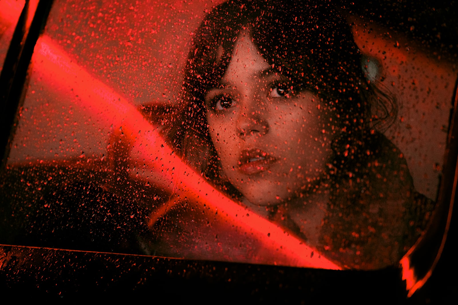 This image released by Lionsgate shows Jenna Ortega in a scene from "Hurry Up Tomorrow." (Andrew Cooper/Lionsgate via AP)