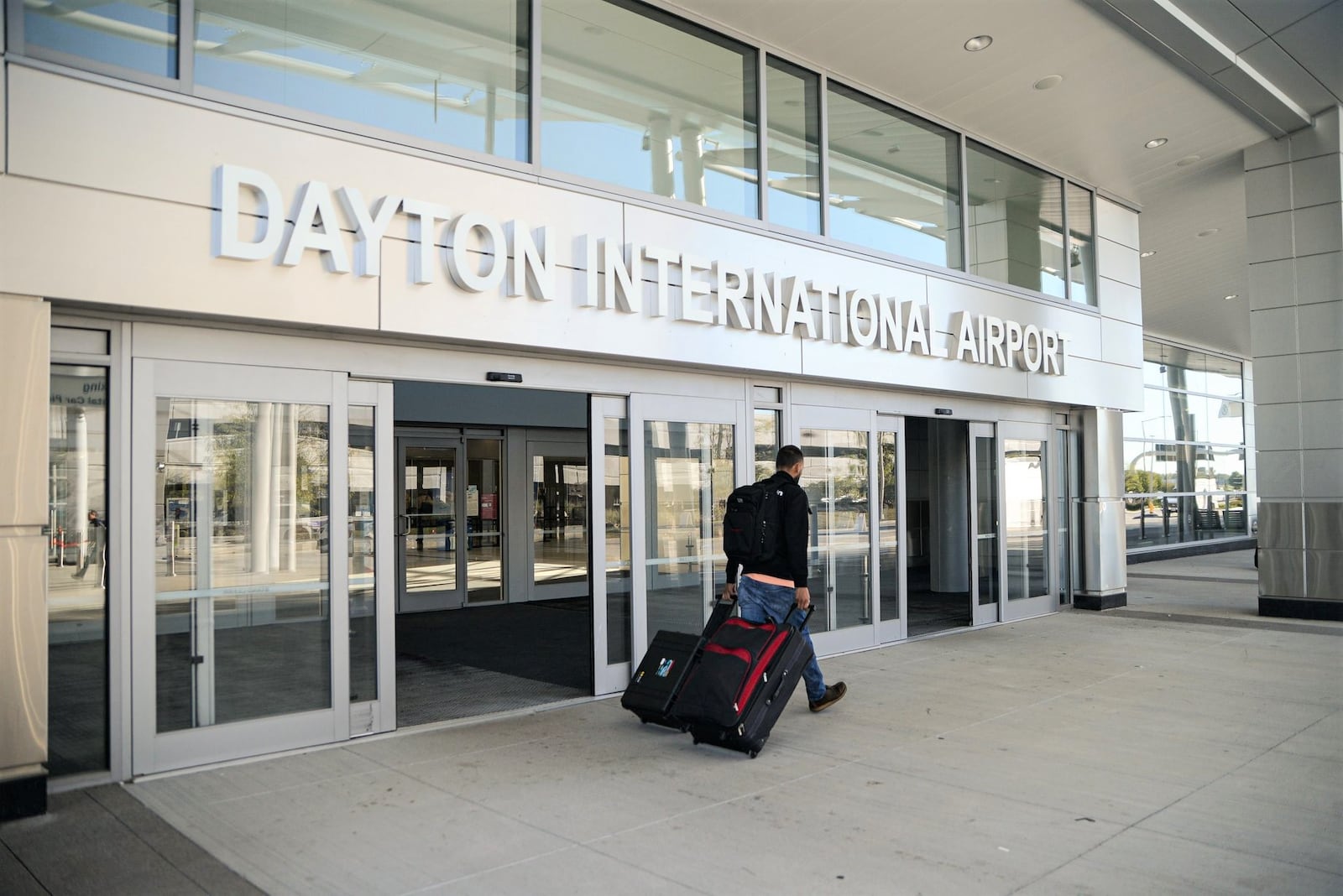 Front entrance of Dayton International Airport.