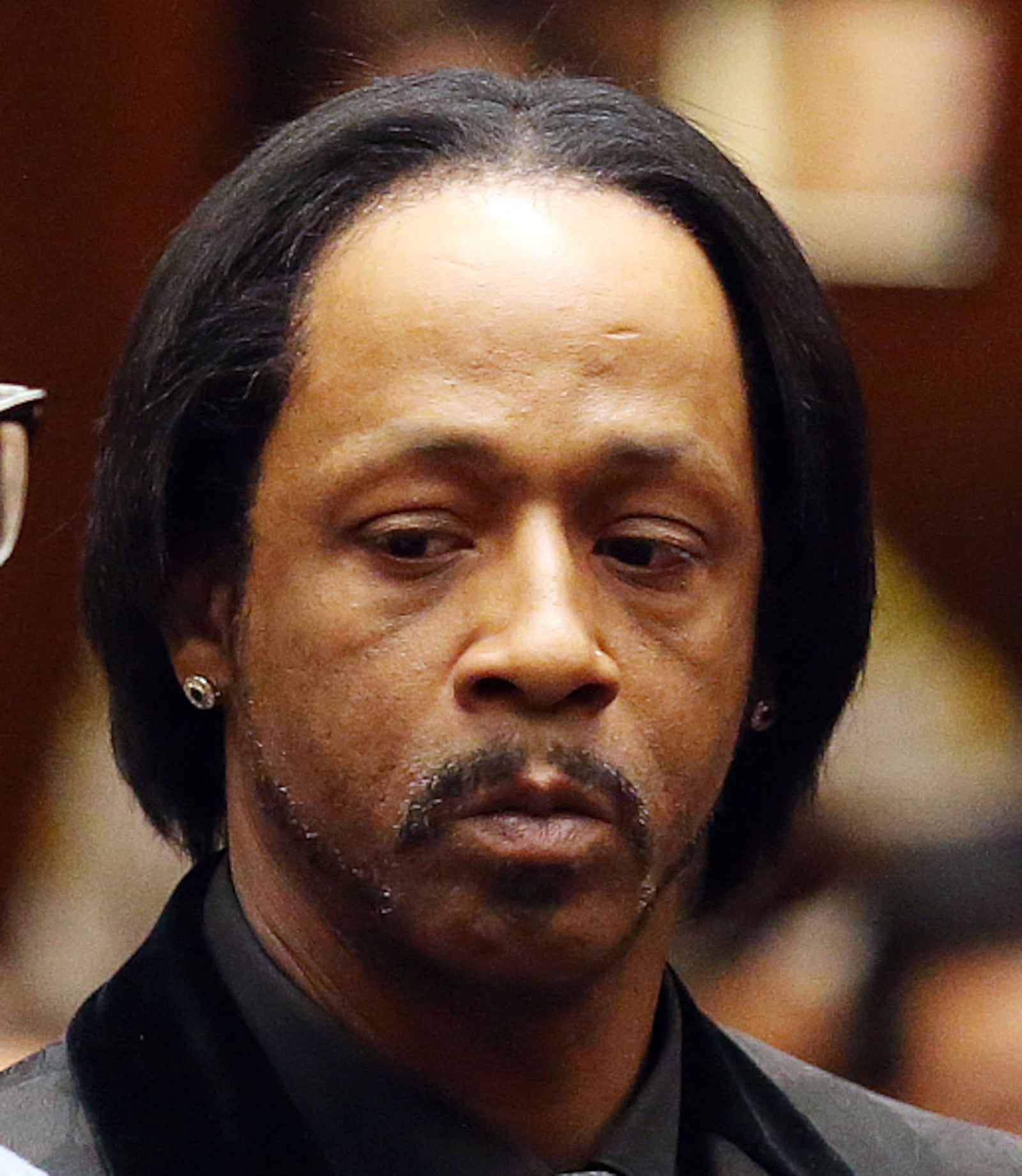 LOS ANGELES, CA - OCTOBER 27: Katt Williams in Los Angeles Superior Court for his arraignment on October 27, 2015 in Los Angeles, California. Williams and Marion 'Suge' Knight are charged with robbery and criminal threats after allegedly stealing a photographer's camera during an incident September 5, 2014 in Beverly Hills. (Photo by Frederick M. Brown/Getty Images)