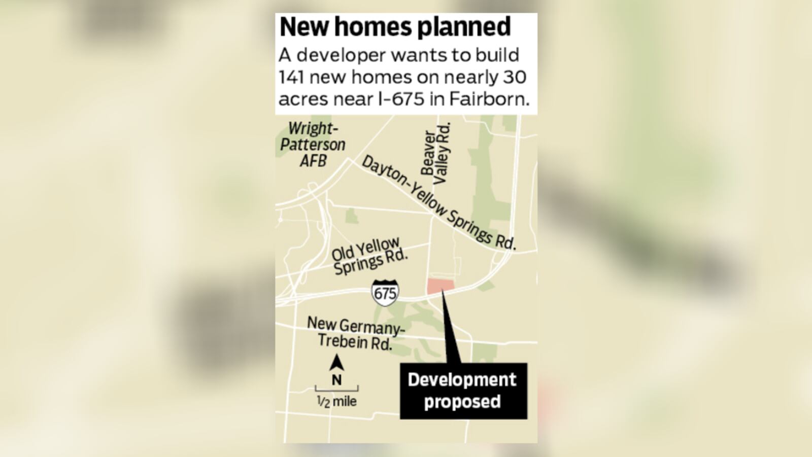 Phase II of a Fairborn housing development is proposing 141 new homes on about 30 acres near Interstate 675. STAFF