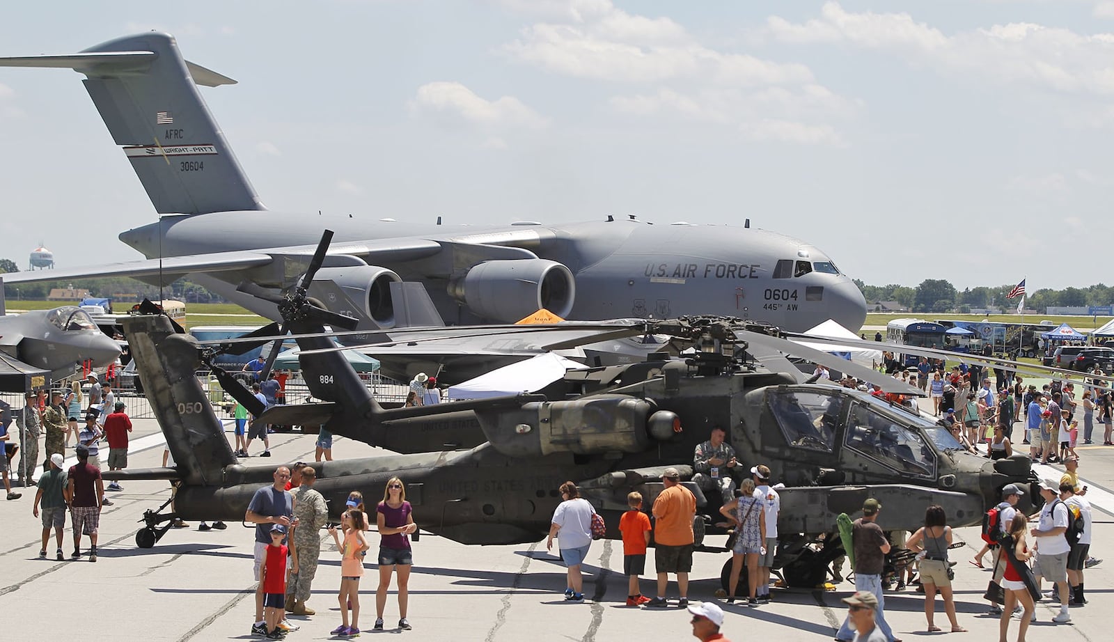 Military aircraft displays will be at the 2021 CenterPoint Energy Dayton Air Show Presented by Kroger .  STAFF FILE PHOTO