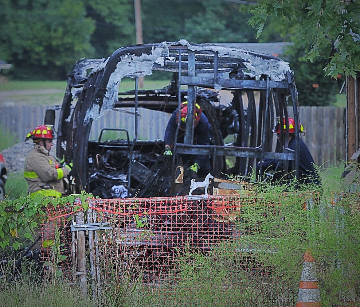 Fire in mobile home in Dayton