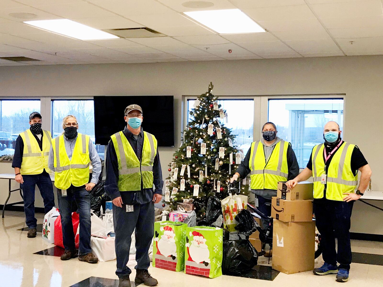 Silfex employees in Springfield collected toys, clothes and other gifts for local kids as part of the Salvation Army’s Angel Tree program in December. From L to R: Mark Nagel, Steve Estep, Tyler Weiss, Colleen Friedsberg and Kyle Lacey