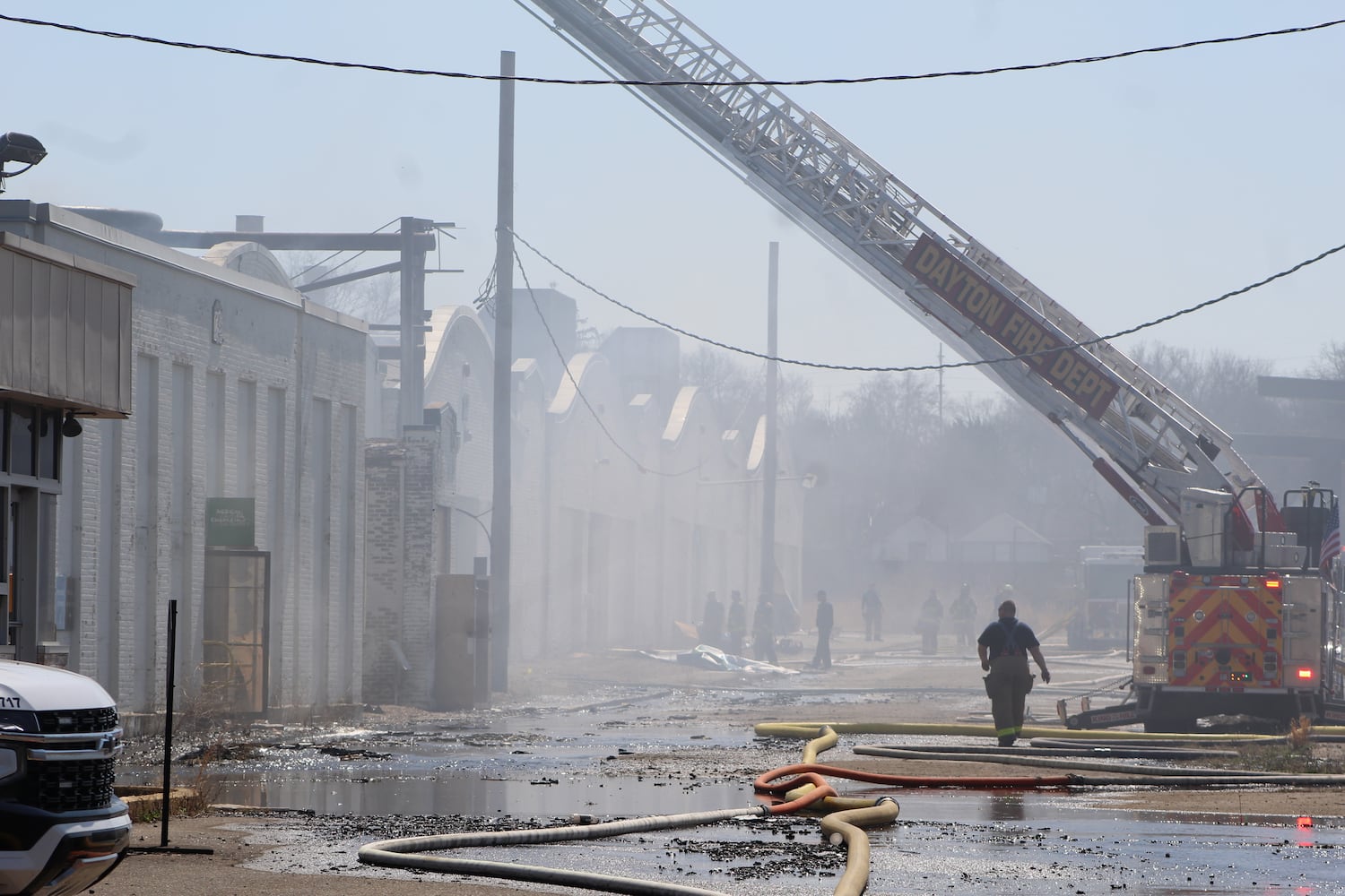 Fire at Wright brothers airplane factory site