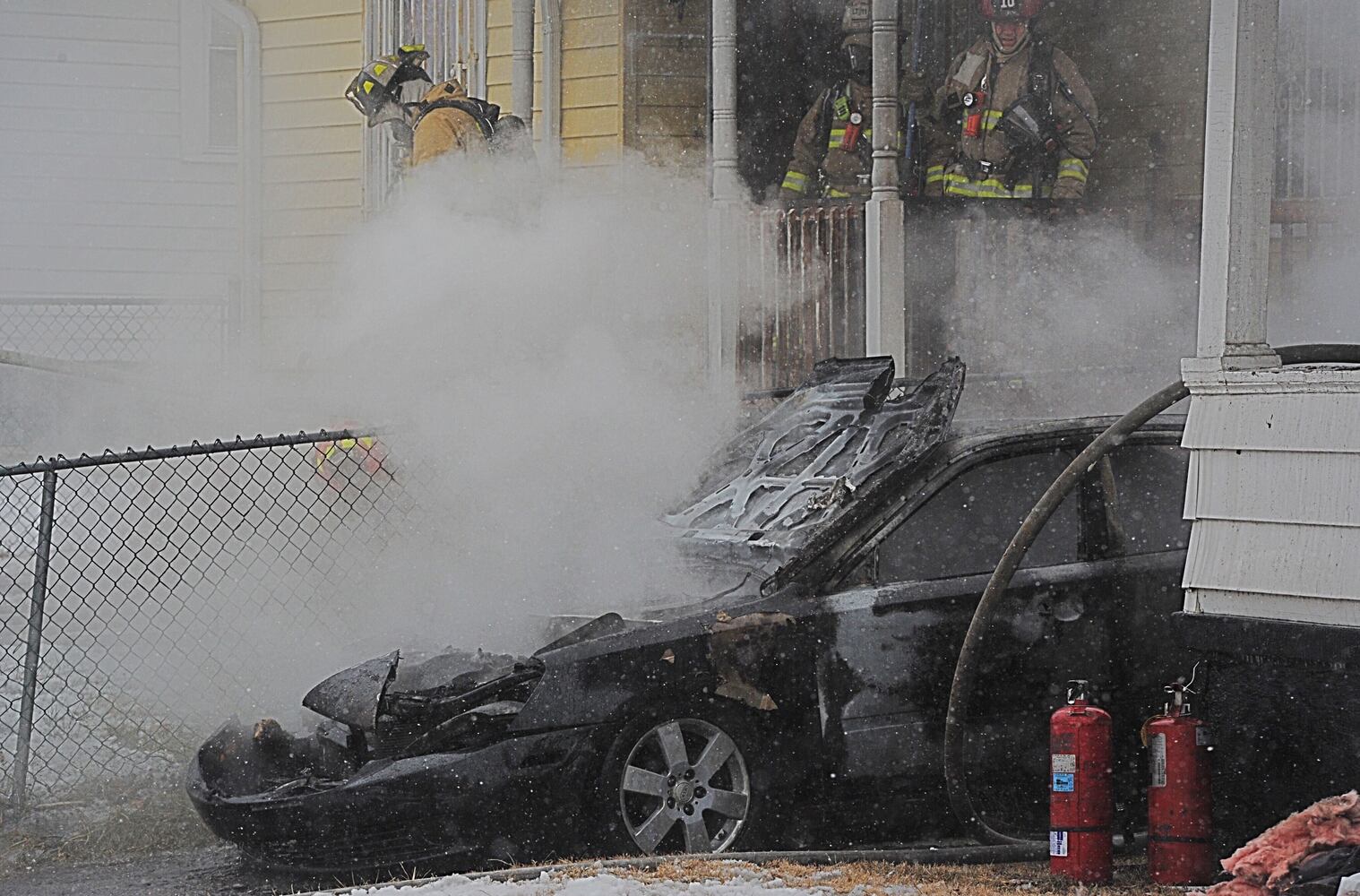 Vehicle fire spreads to two Dayton homes