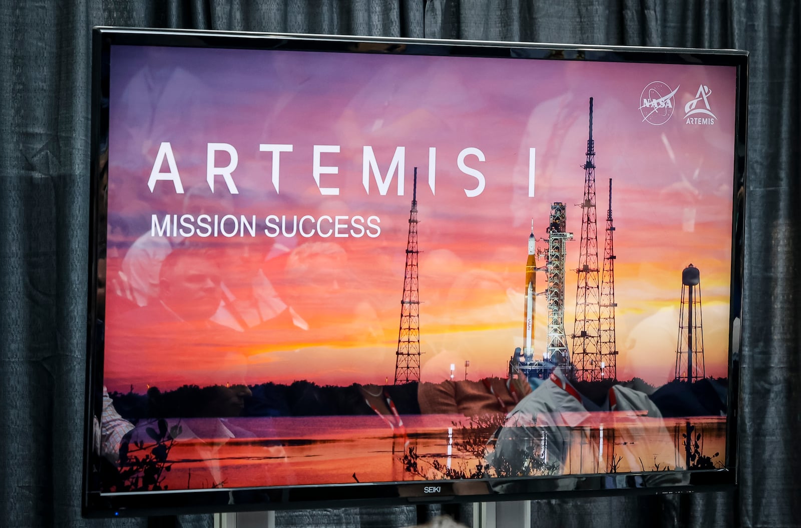 A group from NASA made a presentation to employees at L3Harris about their part in the Artemis 1 project during an event Wednesday, Aug. 16, 2023 at L3Harris in Mason. NICK GRAHAM/STAFF