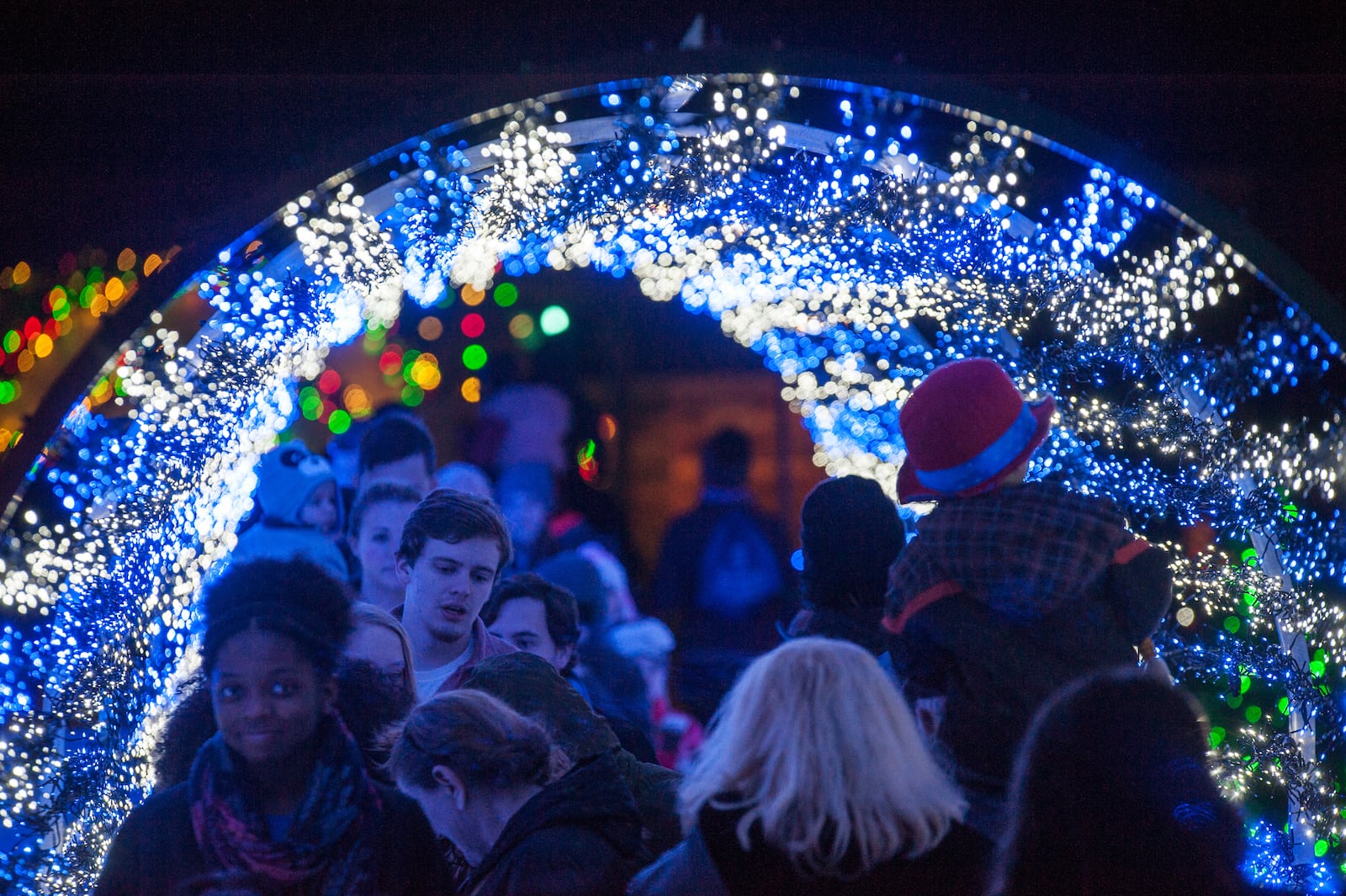 The Indianapolis Zoo was the first zoo in the nation to hold a holiday lights event, according to Visit Indy. Photo courtesy of Erik A. Markov/VISIT INDY