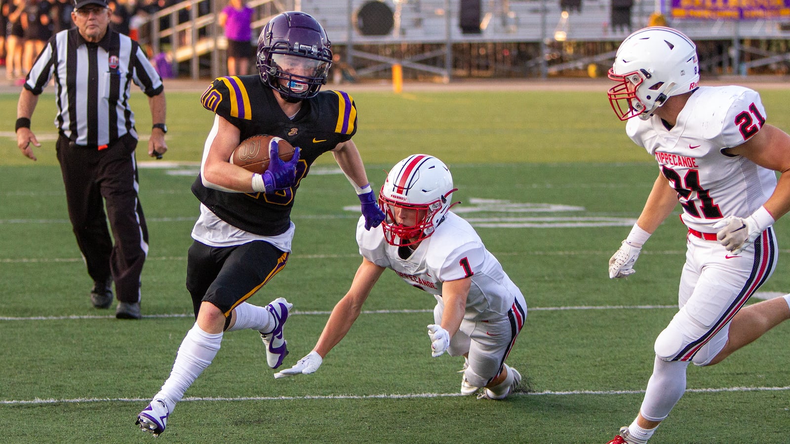 Bellbrook's Vincent Epifano runs for yardage in Friday night's 21-7 victory over visiting Tippecanoe. Jeff Gilbert/CONTRIBUTED