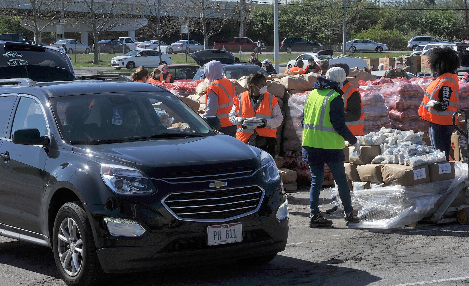 PHOTOS: Thousands line up for food distribution in Greene County