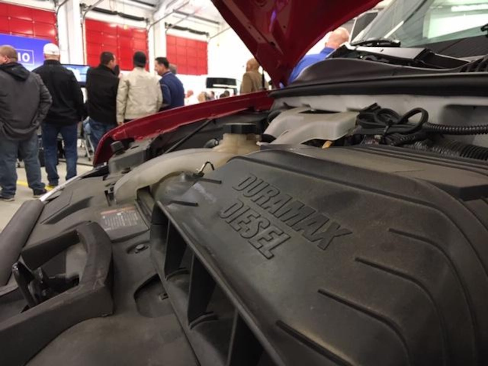 A shot of a diesel engine made in the Moraine DMAX plant, at a GM event last November announcing a new DMAX plant in Brookville. THOMAS GNAU/STAFF