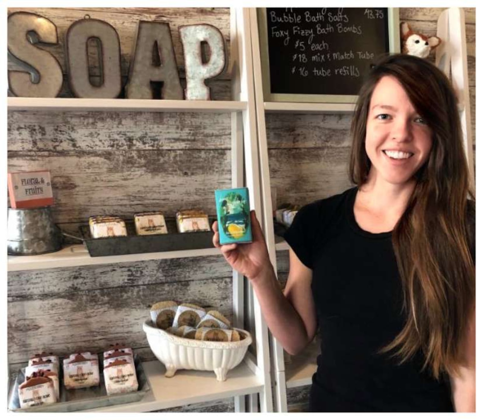 Katie Hall, the owner of Fox in Socks Soapery, worked with artist Valerie Vargas to create  a collection of  Storybook Soaps. Twenty five percent of all Storybook Soap collection sales will be donated to the Dayton Children’s Hospital.