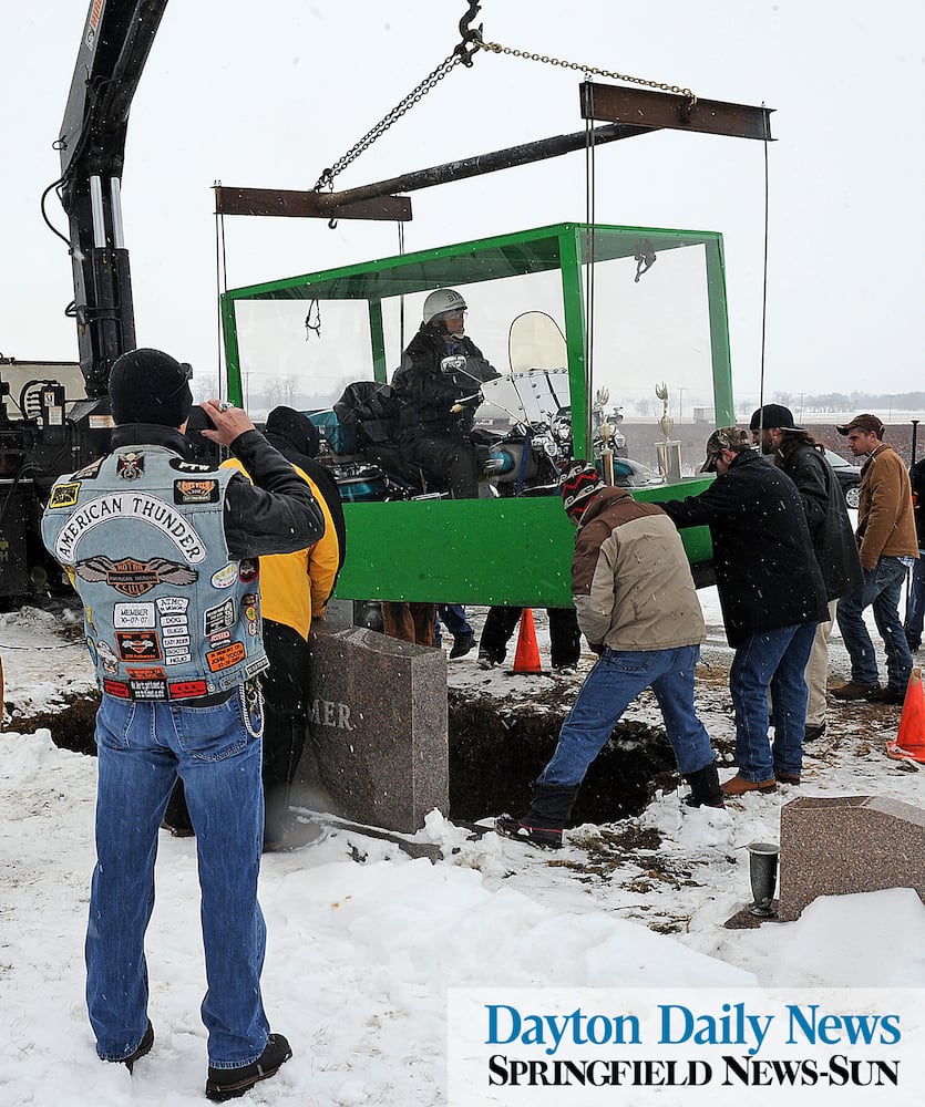 Local man buried on motorcycle