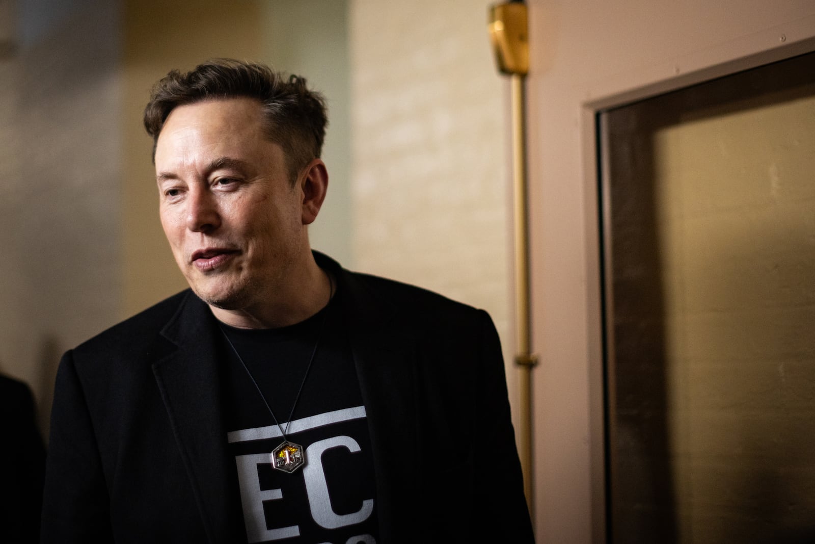 
                        FILE — Elon Musk departs from the U.S. Capitol in Washington, March 5, 2025. Musk’s group, DODGE, obscured the details of some new claims on its website, despite promises of transparency.  (Maansi Srivastava/The New York Times)
                      