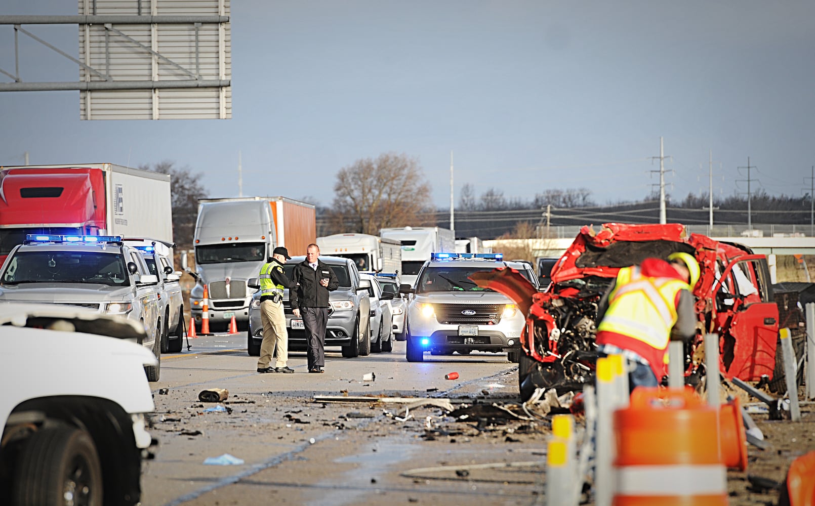 PHOTOS: OSP employee killed in I-75 crash in Troy