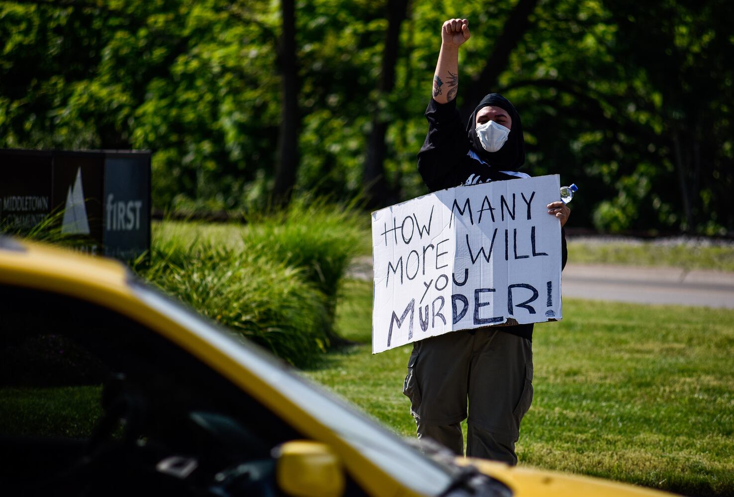 Crowd gathers for peaceful protest and march in Middletown