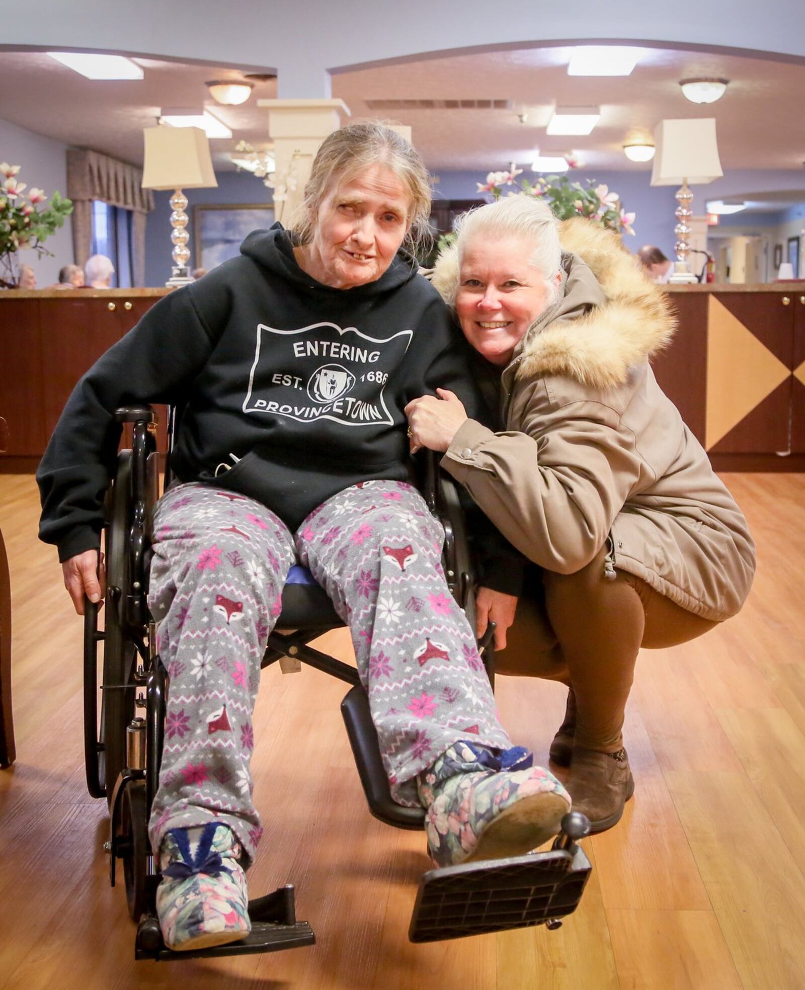 Good samaritan Keri Booth of Germantown saw Linda Roach as she was walking along Ohio 73 and decided to stop her car and see if she could help the woman who was in obvious distress. Now Linda Roach is receiving care at the Cedarview Healthcare Center in Lebanon and receiving the medical care she needed. GREG LYNCH / STAFF