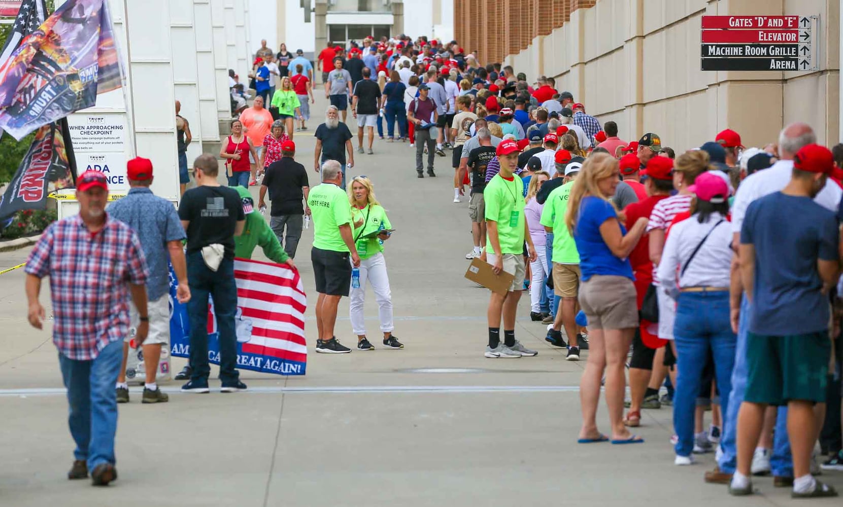 PHOTOS Crowd arrives for President Donald Trump rally in Cincinnati