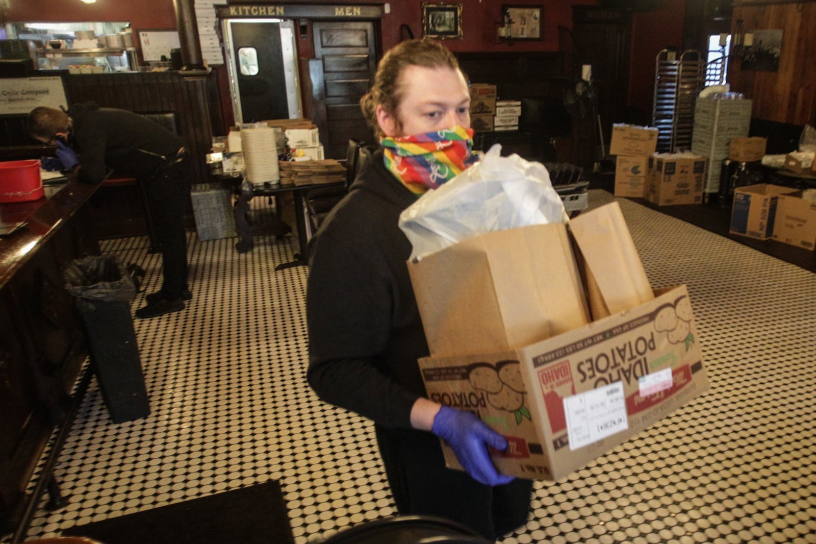 Nick Brandell, manager of Jimmie’s Ladder 11 on Brown Street, said they are coming up with a re-opening strategy for the restaurant. JIM NOELKER/STAFF