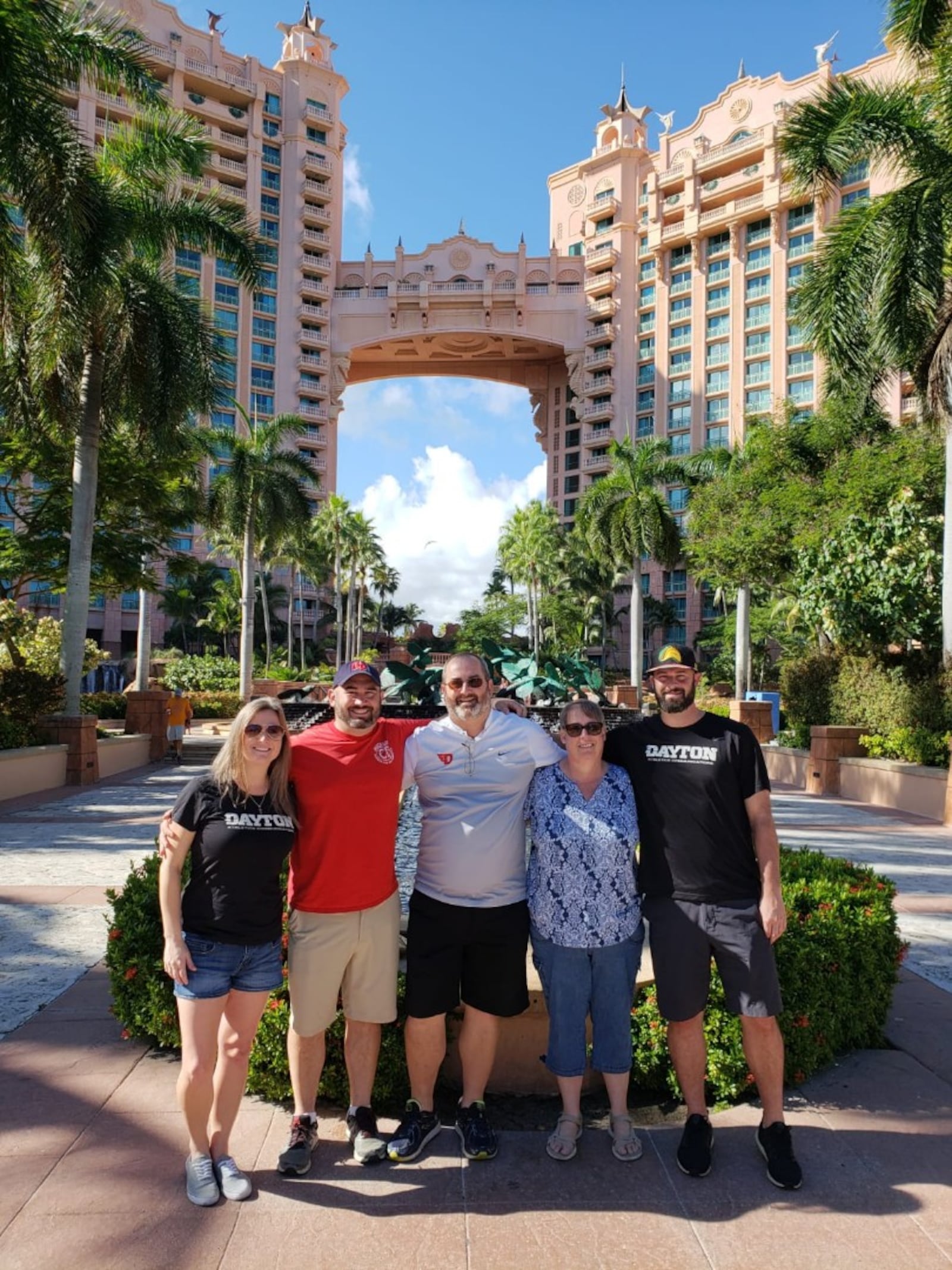 The Hauschild family: Daughter Kim, son Rob, Doug, wife Patty and  son Mike at the Battle for Atlantis in the Bahamas in November of 2022. CONTRIBUTED